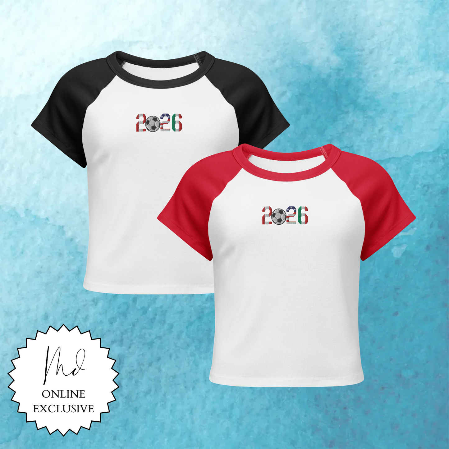 2026 Soccer Hosts Embroidered Women's Baby Tee