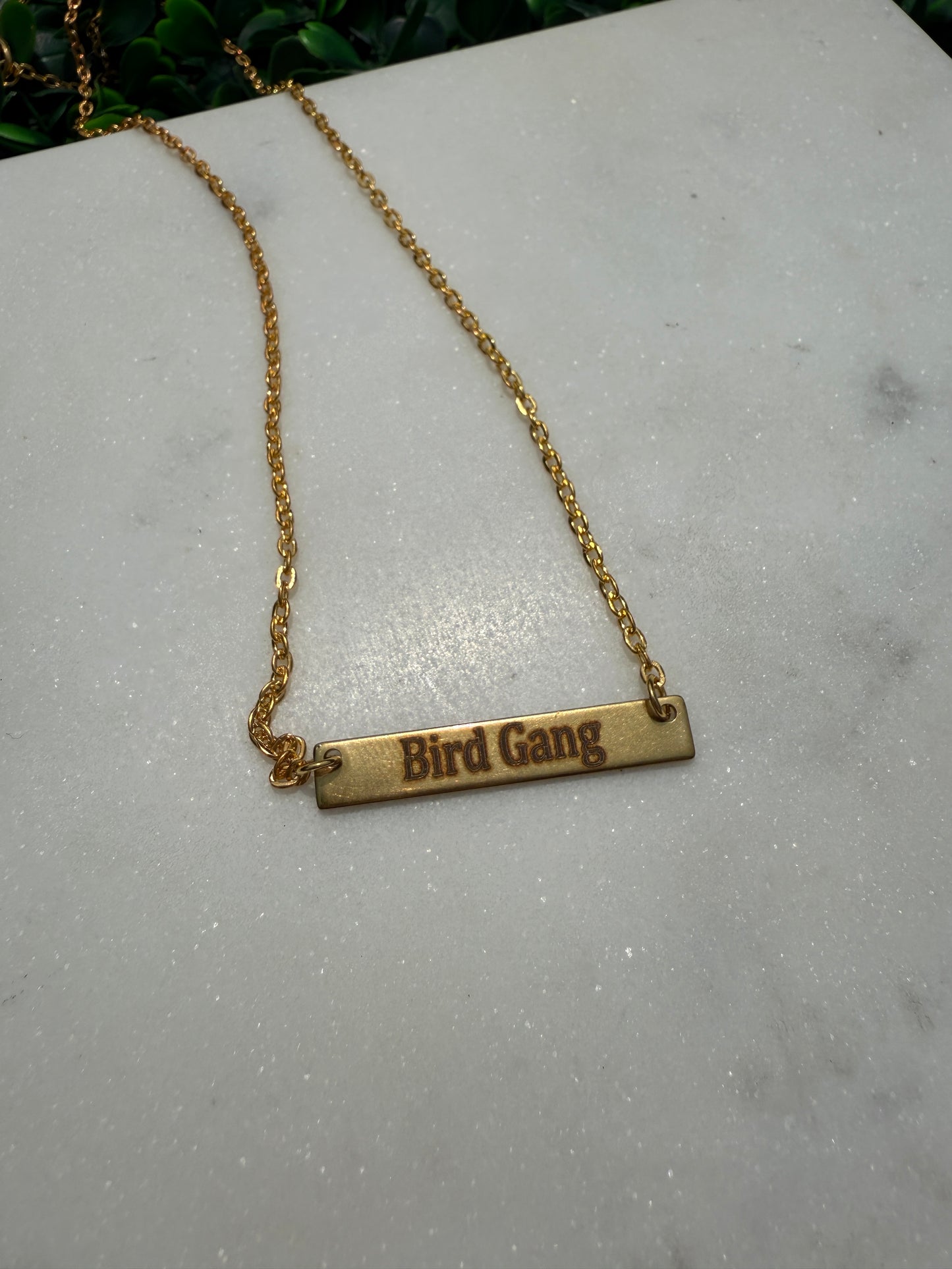 Bird Gang Bar Necklace