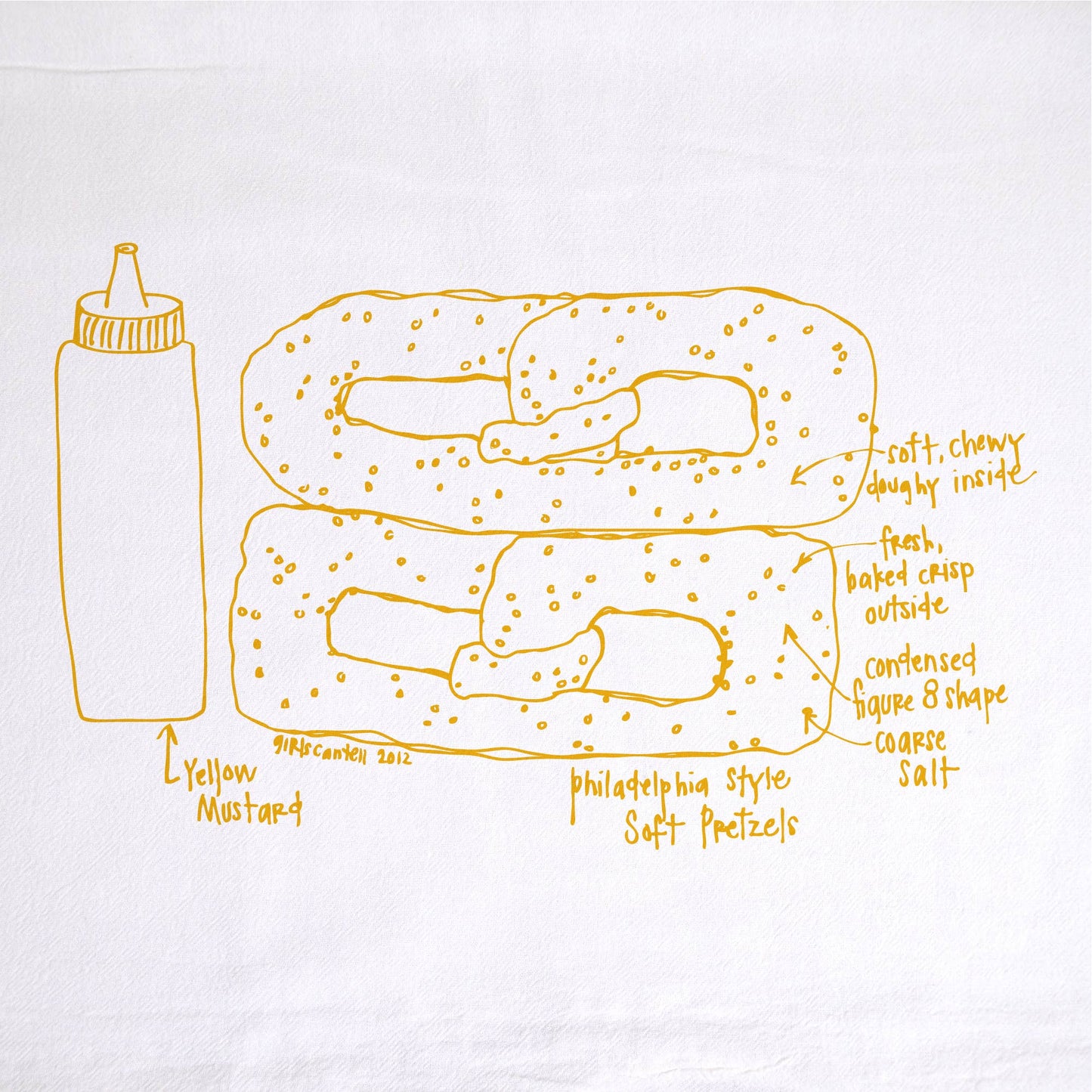 Soft Pretzel Tea Towel