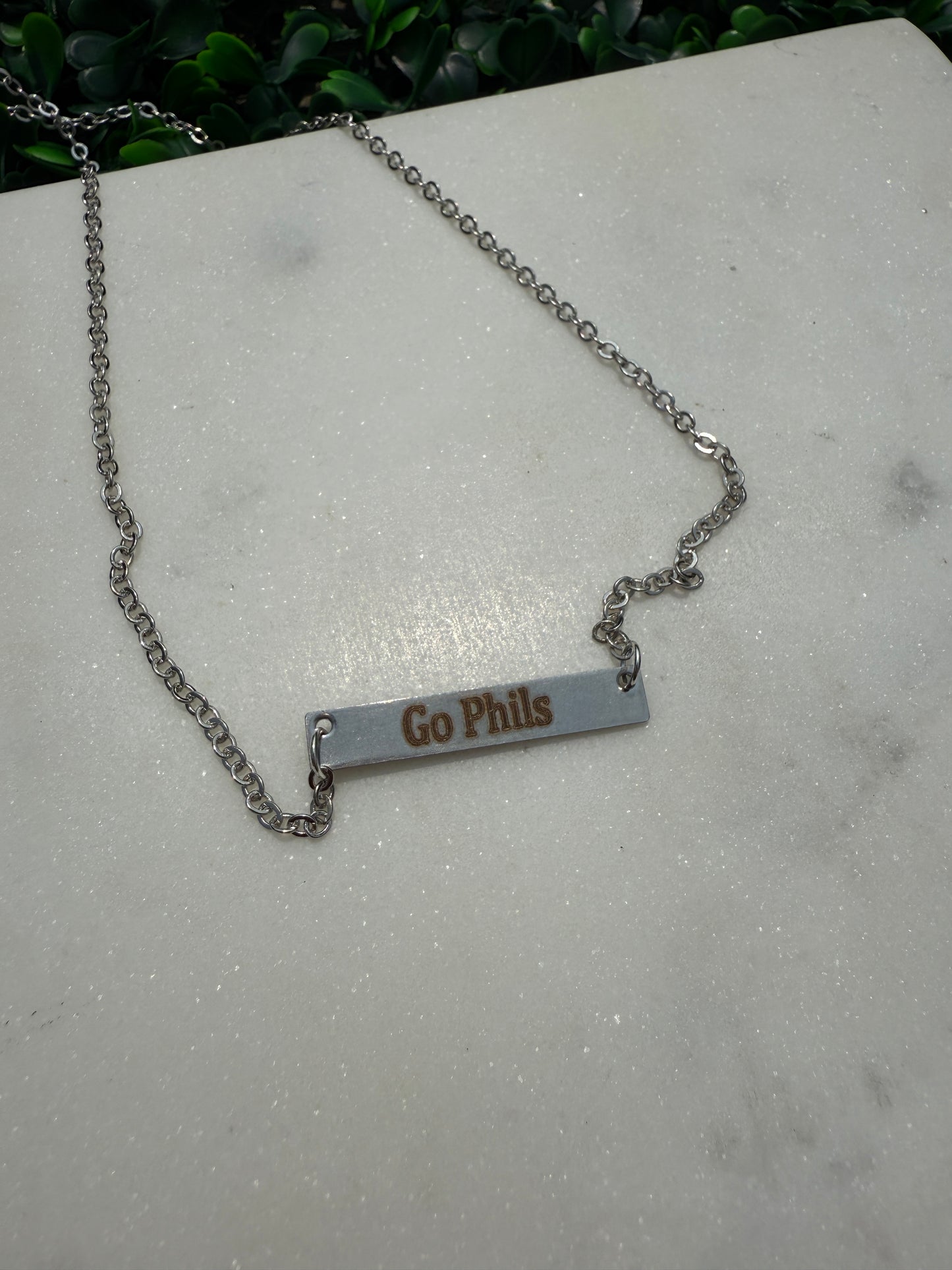 Go Phils Bar Necklace
