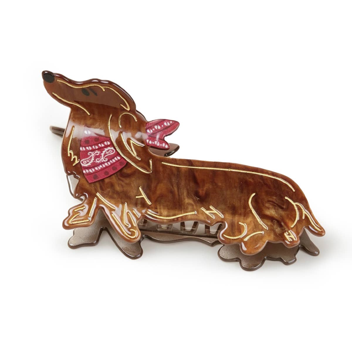 Bandana Dachshund Claw Clip