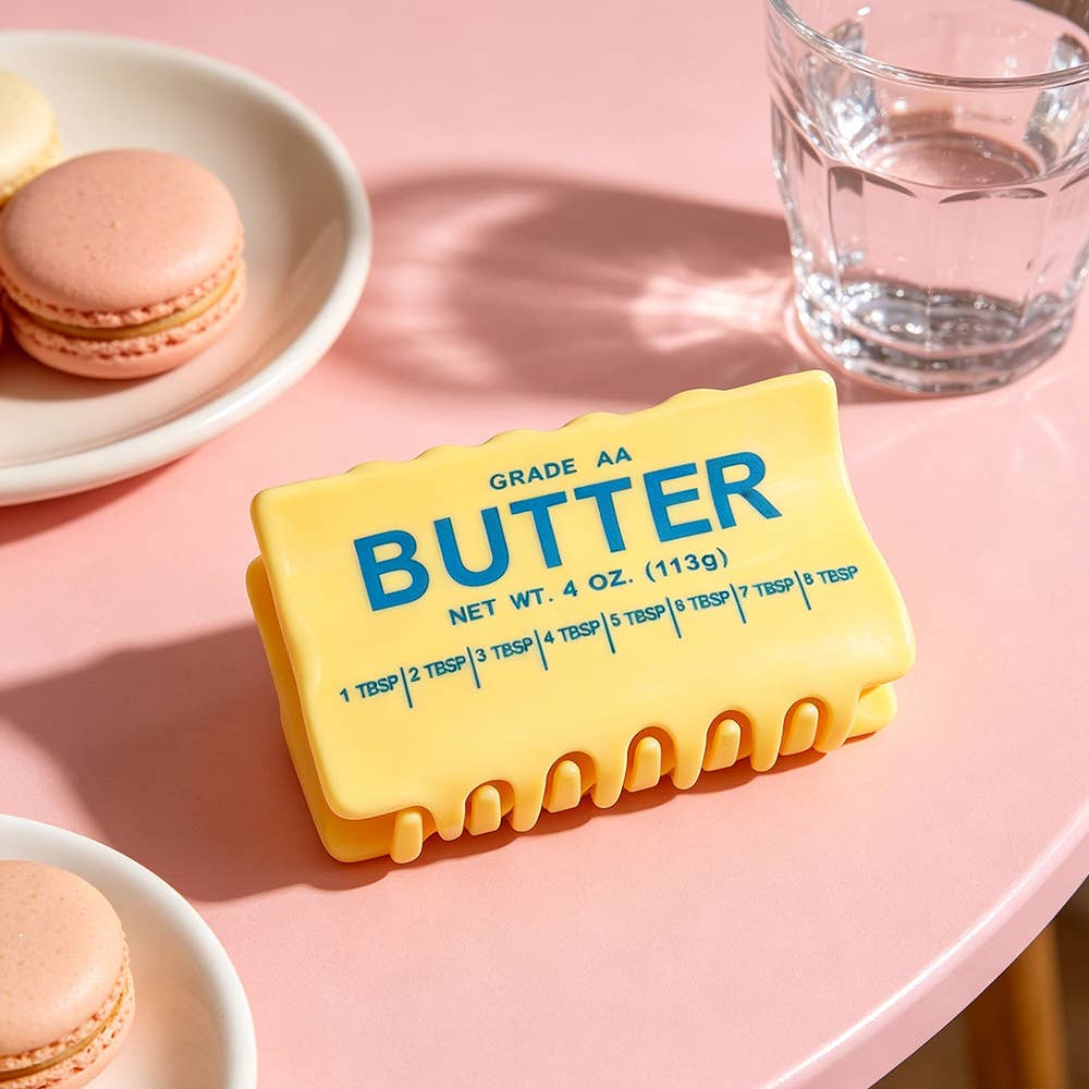 Butter Block Shaped Hair Claw Clip