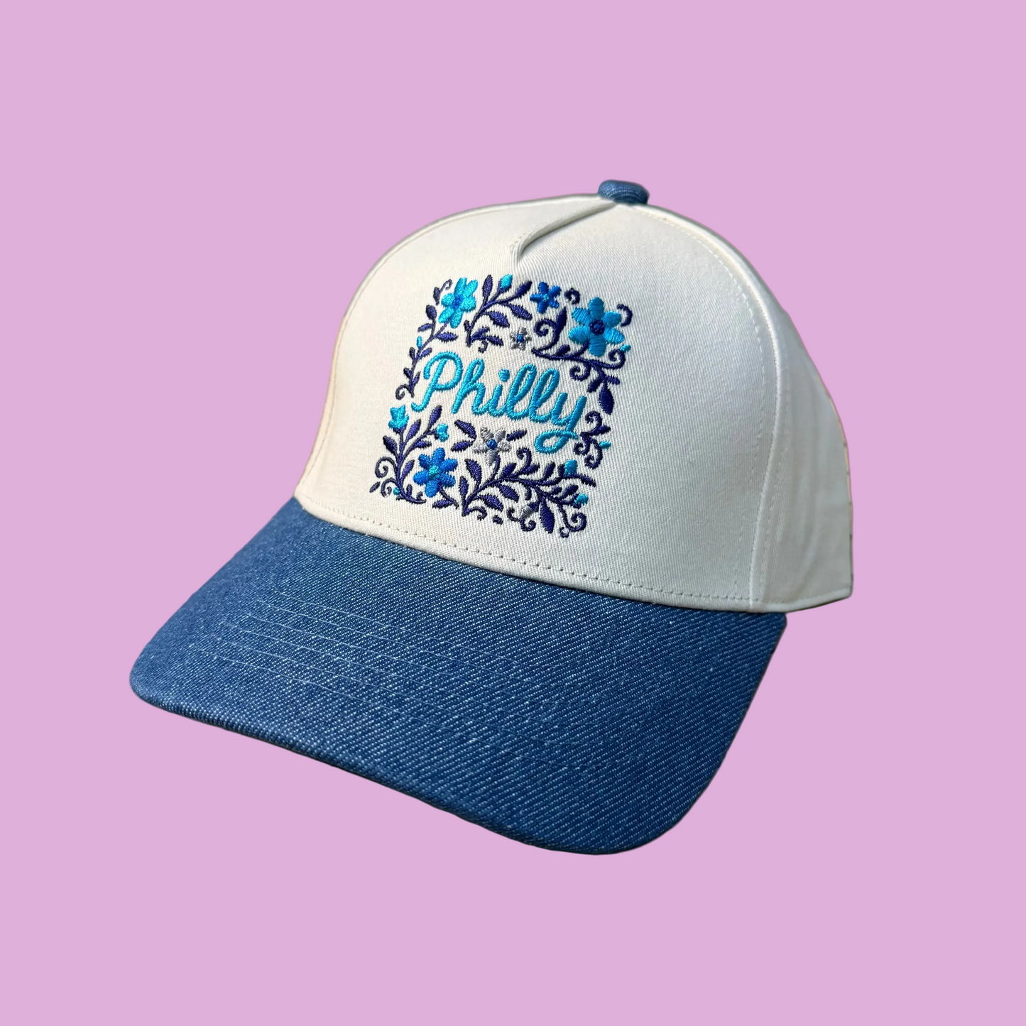 Denim Brim Philly Floral Hat