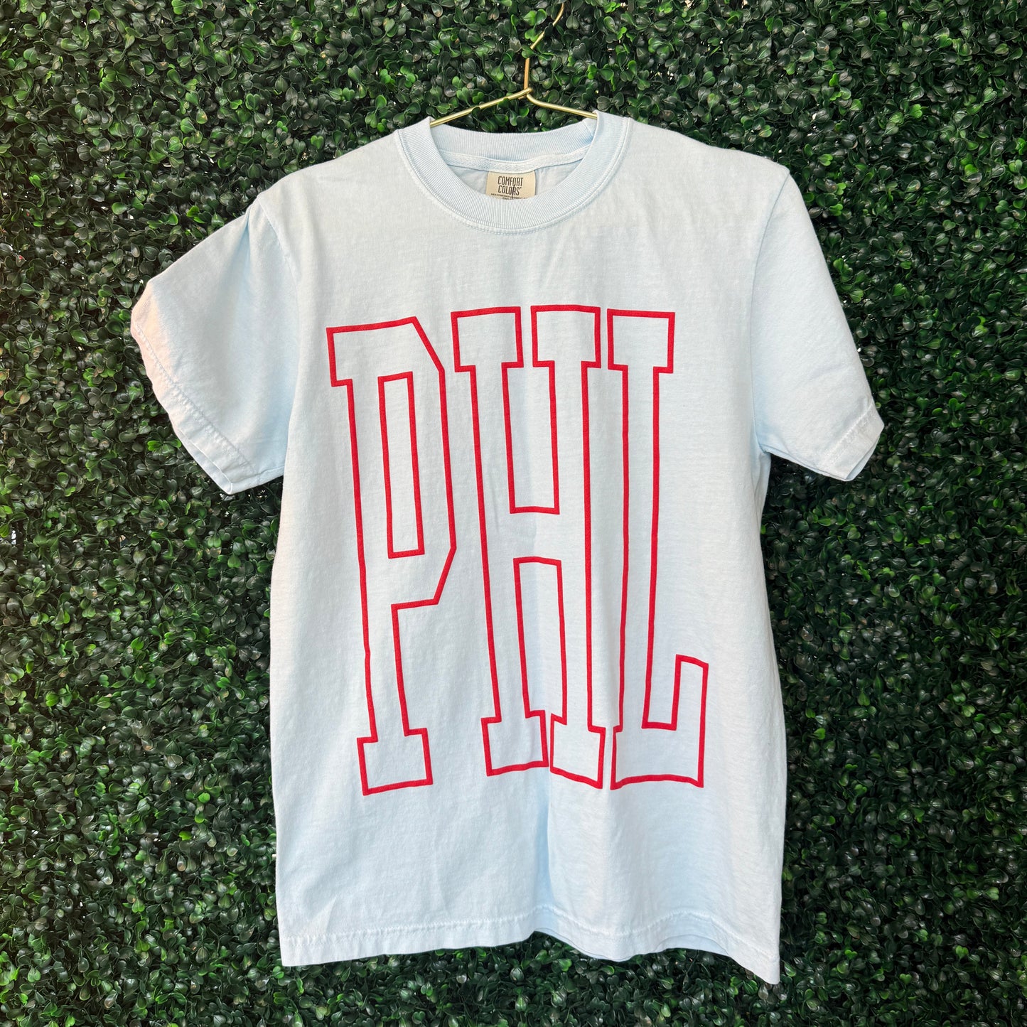 PHL Outline Puff Comfort Colors Tee