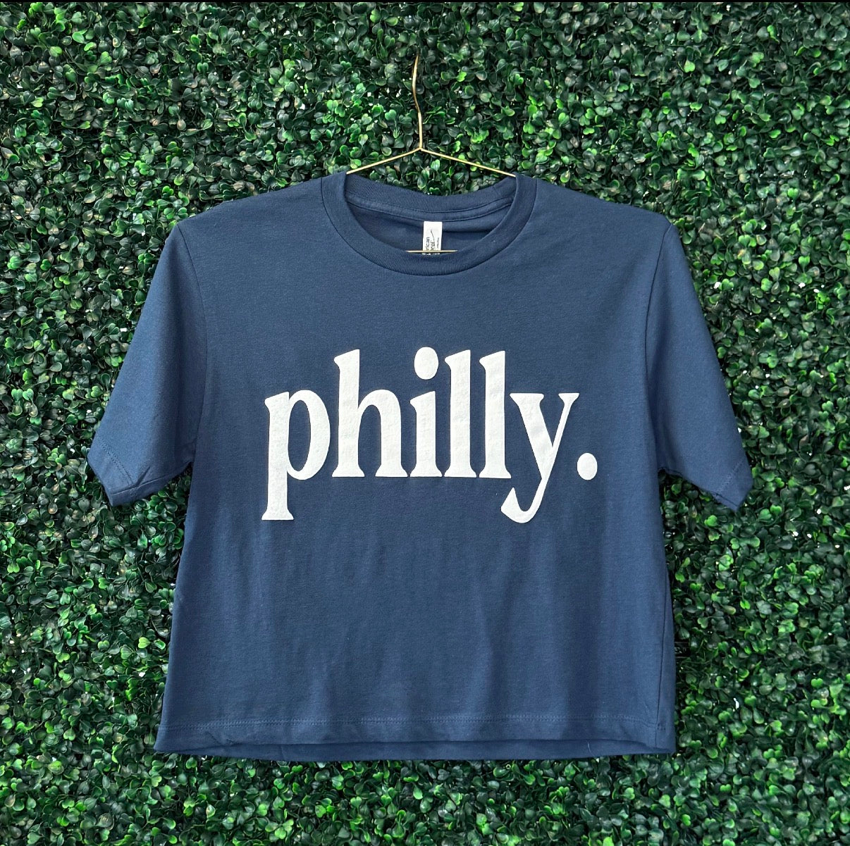 Philly. Puff Crop Top - Blue