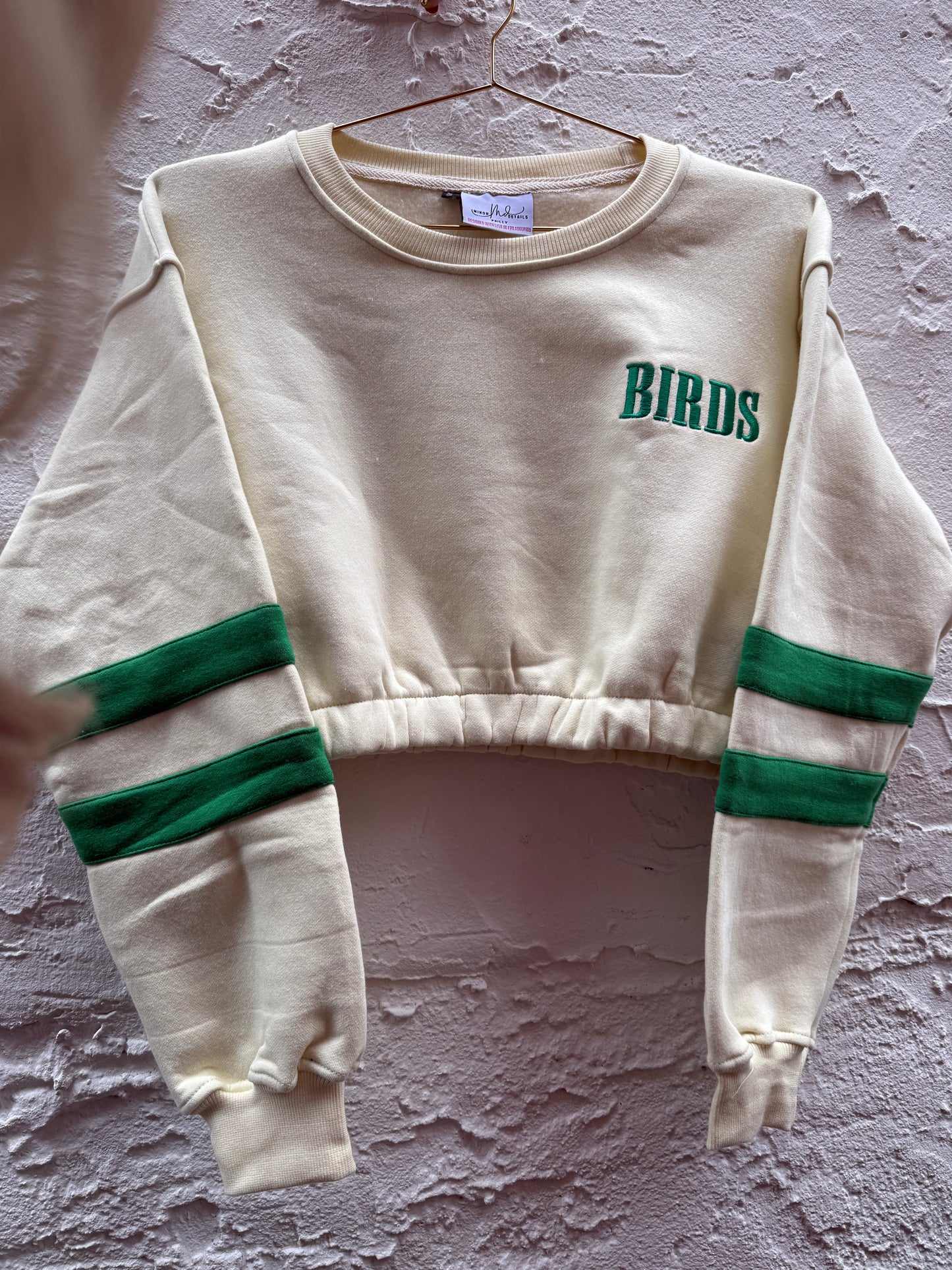 Birds Cinched Cropped Crewneck