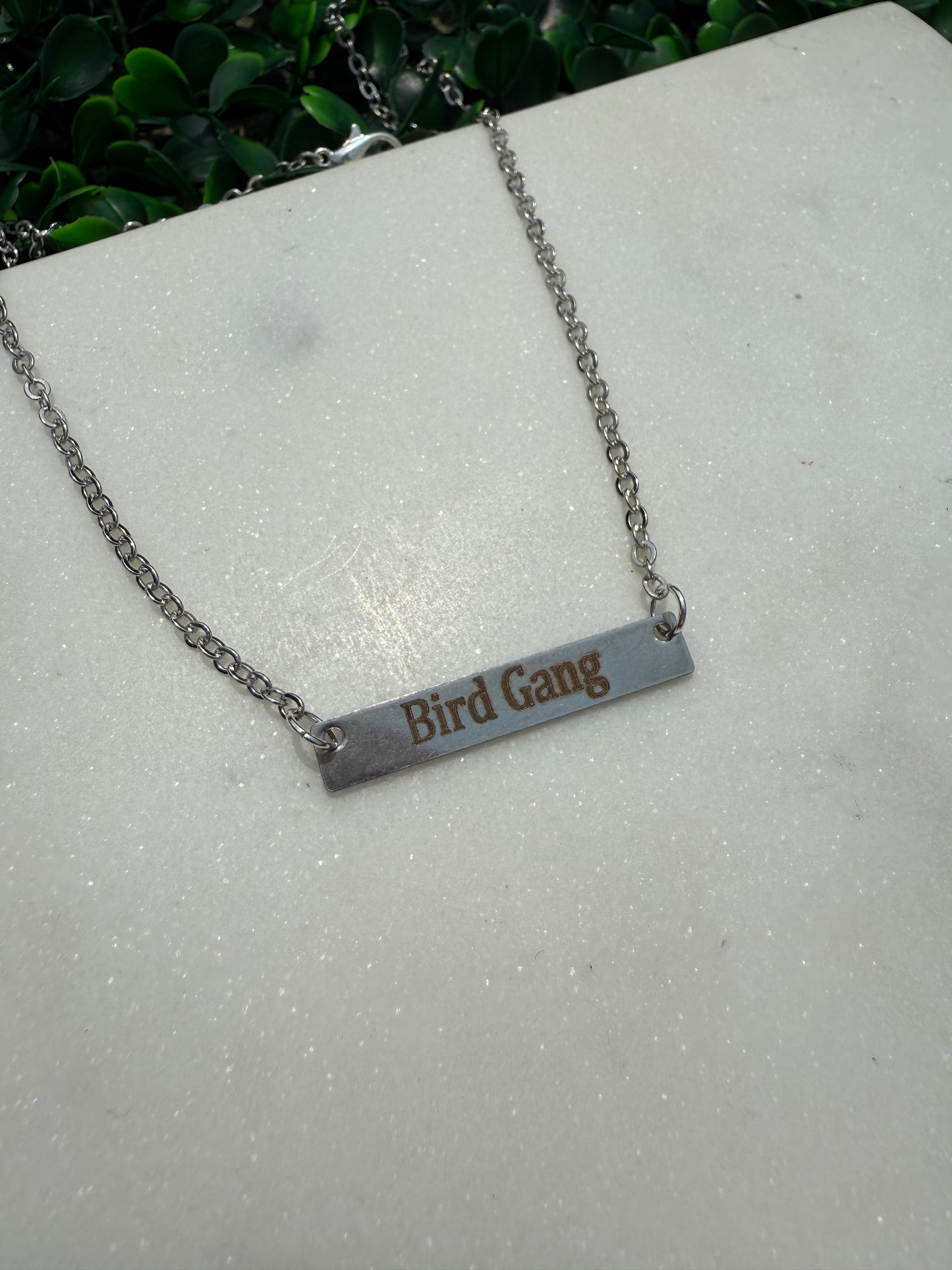 Bird Gang Bar Necklace