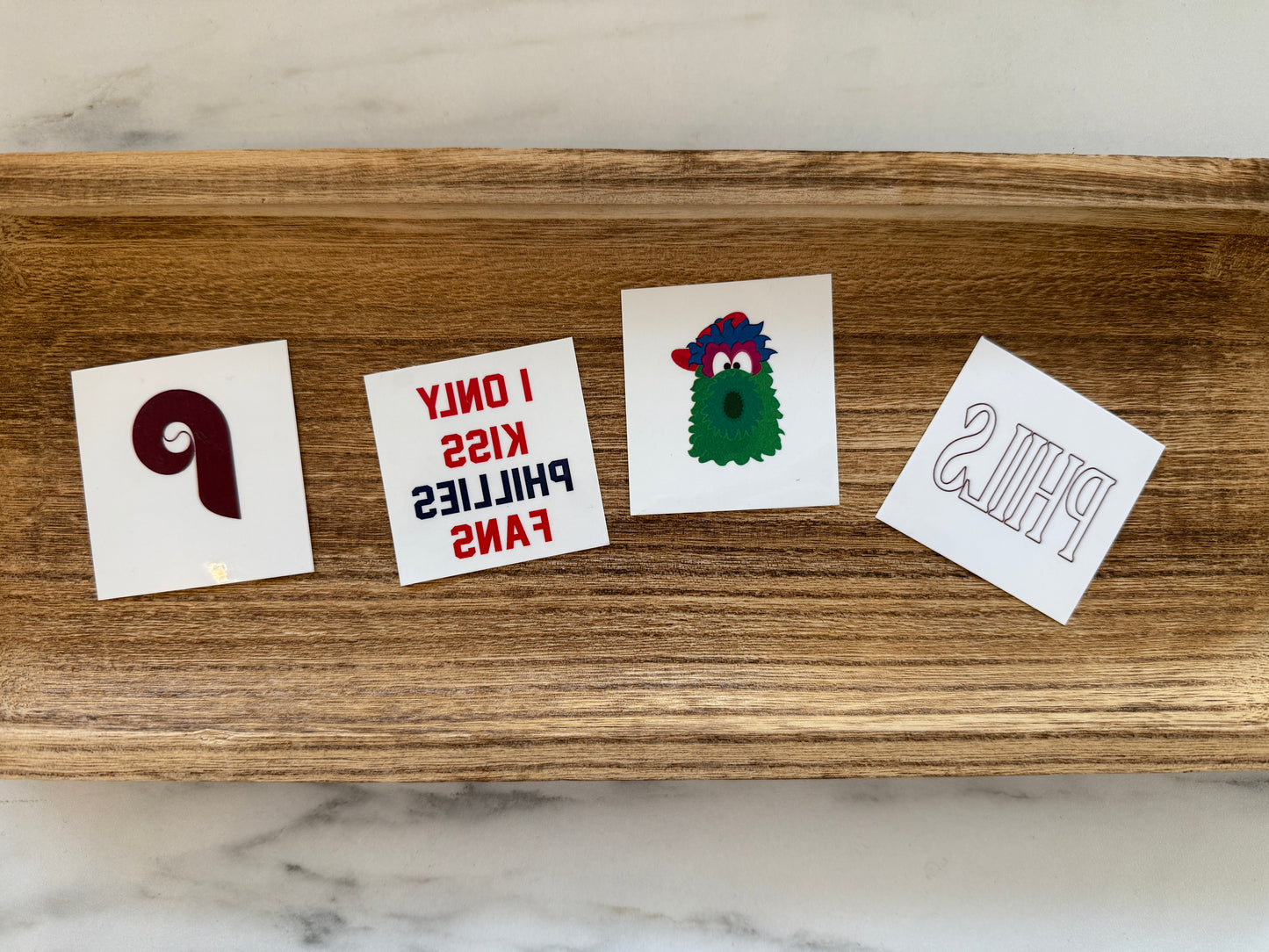 Phillies Temporary Tattoo 4 Pack