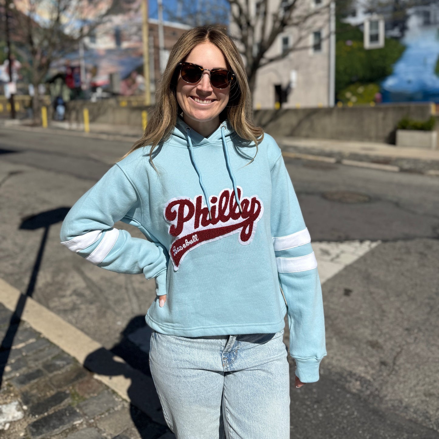 Philly Baseball Chenille Patch Hoodie