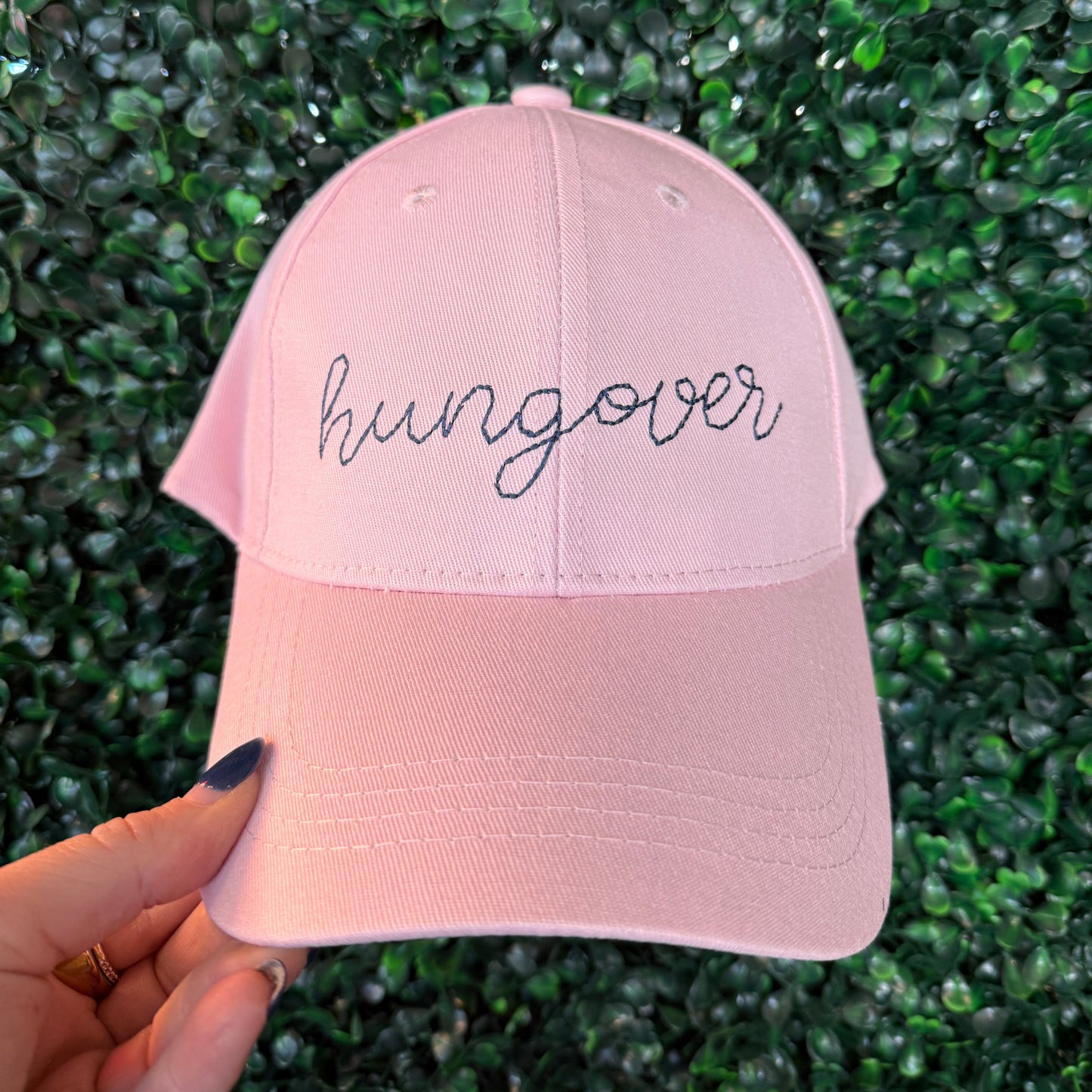 Pink Hungover Embroidered Hat