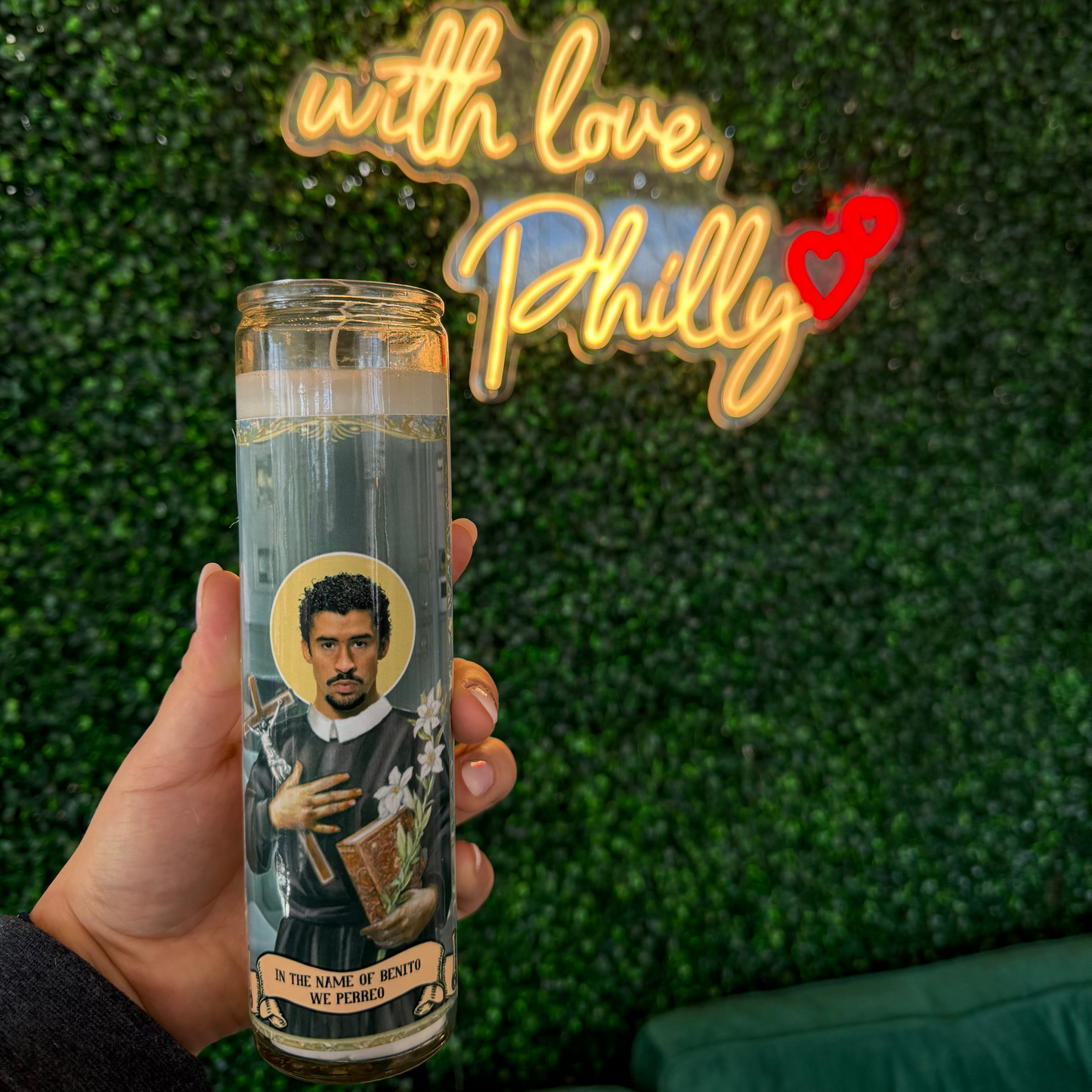 Bad Bunny Prayer Candle