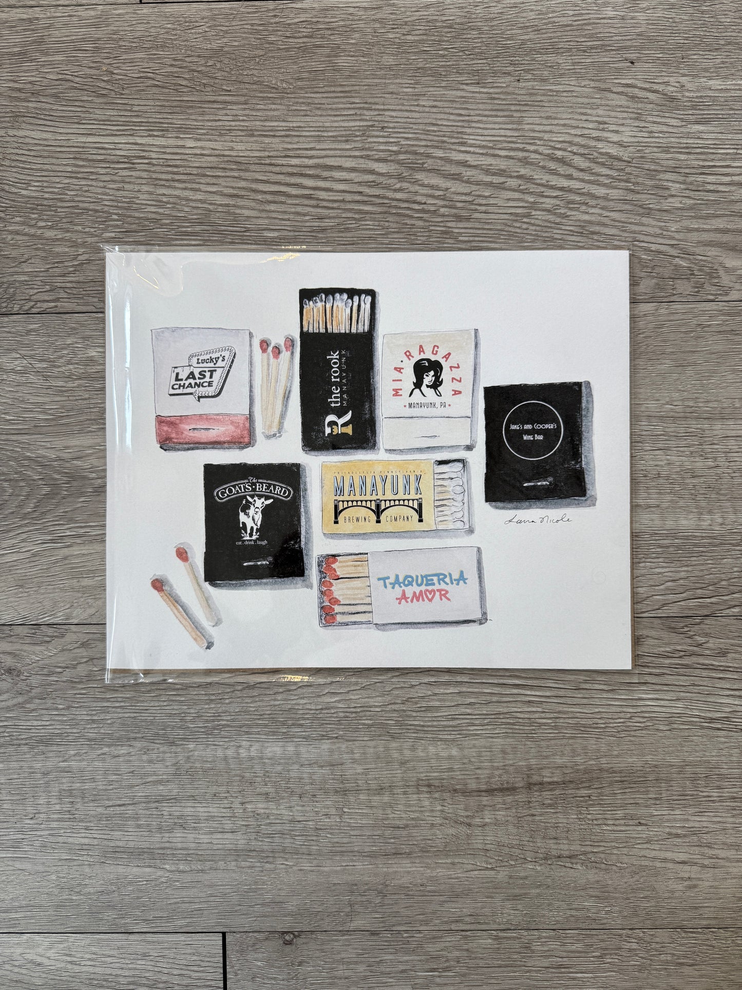 Manayunk Matchbook Art Print