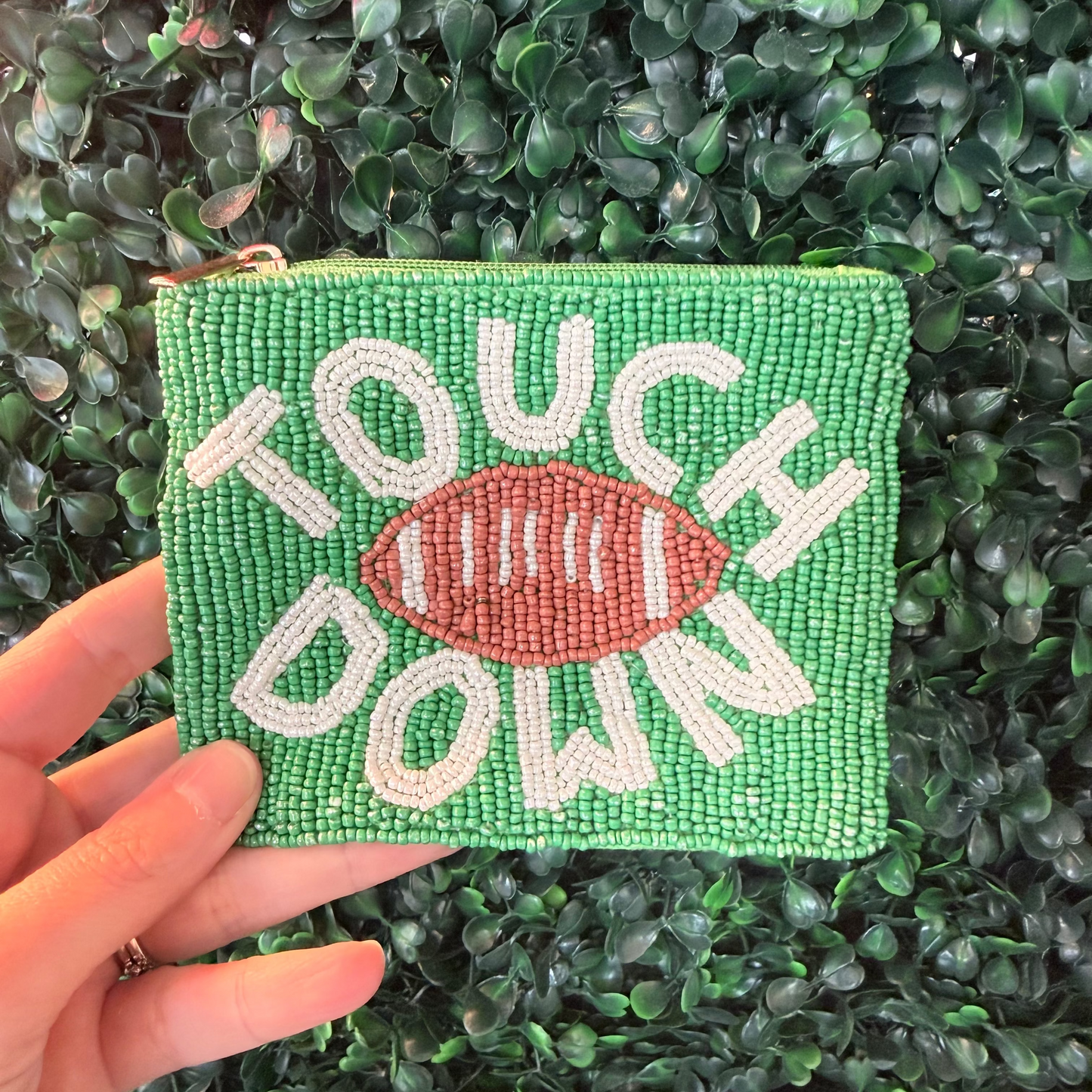 Touch Down Beaded Coin Purse