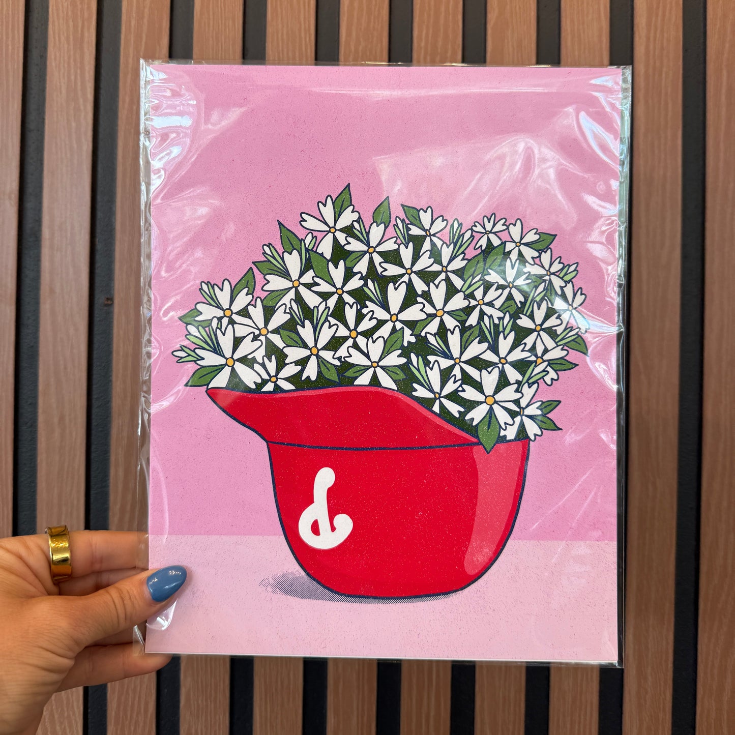 Phillies Flower Hat Art Print