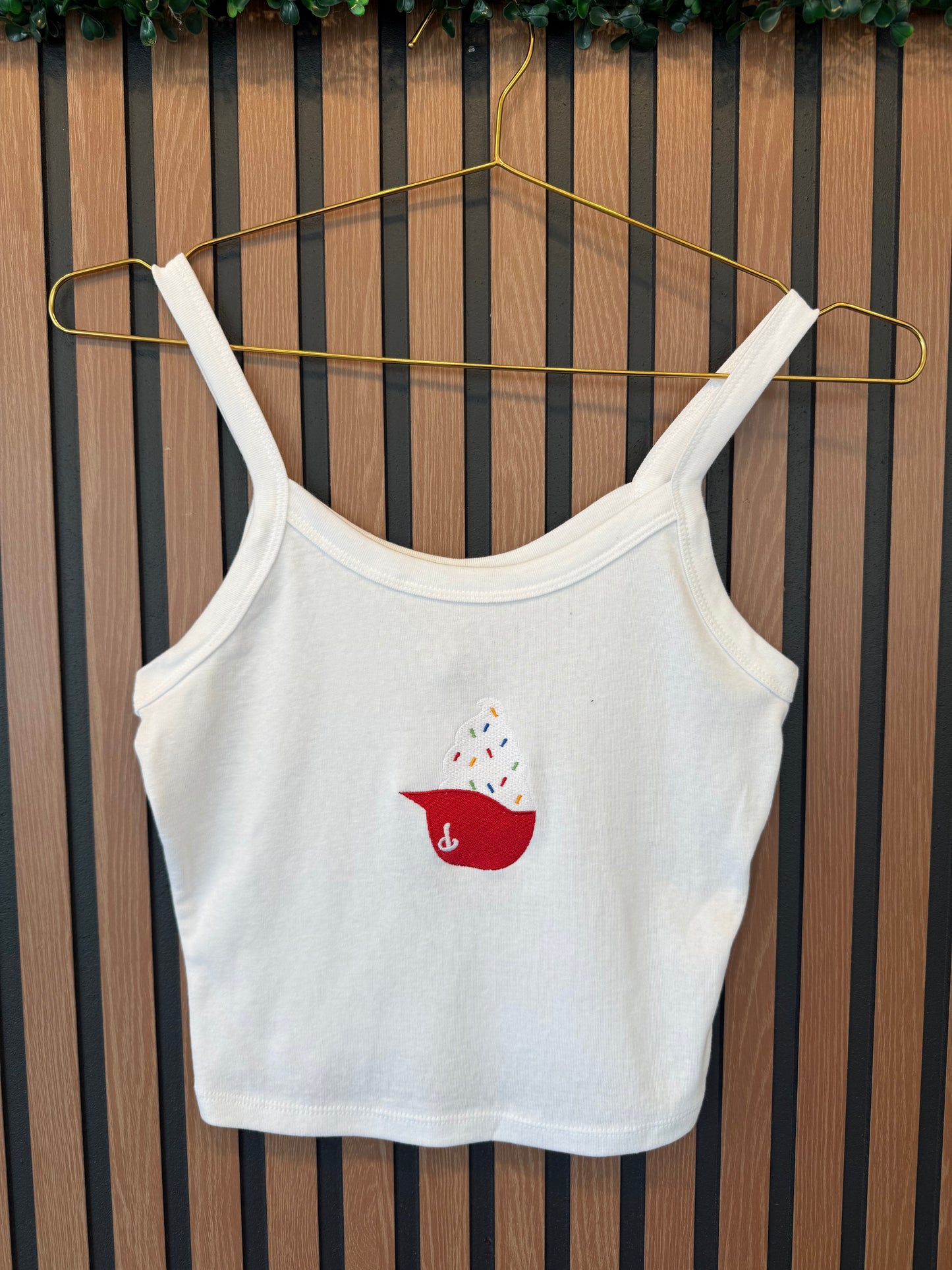 Ice Cream Hat Embroidered Tank