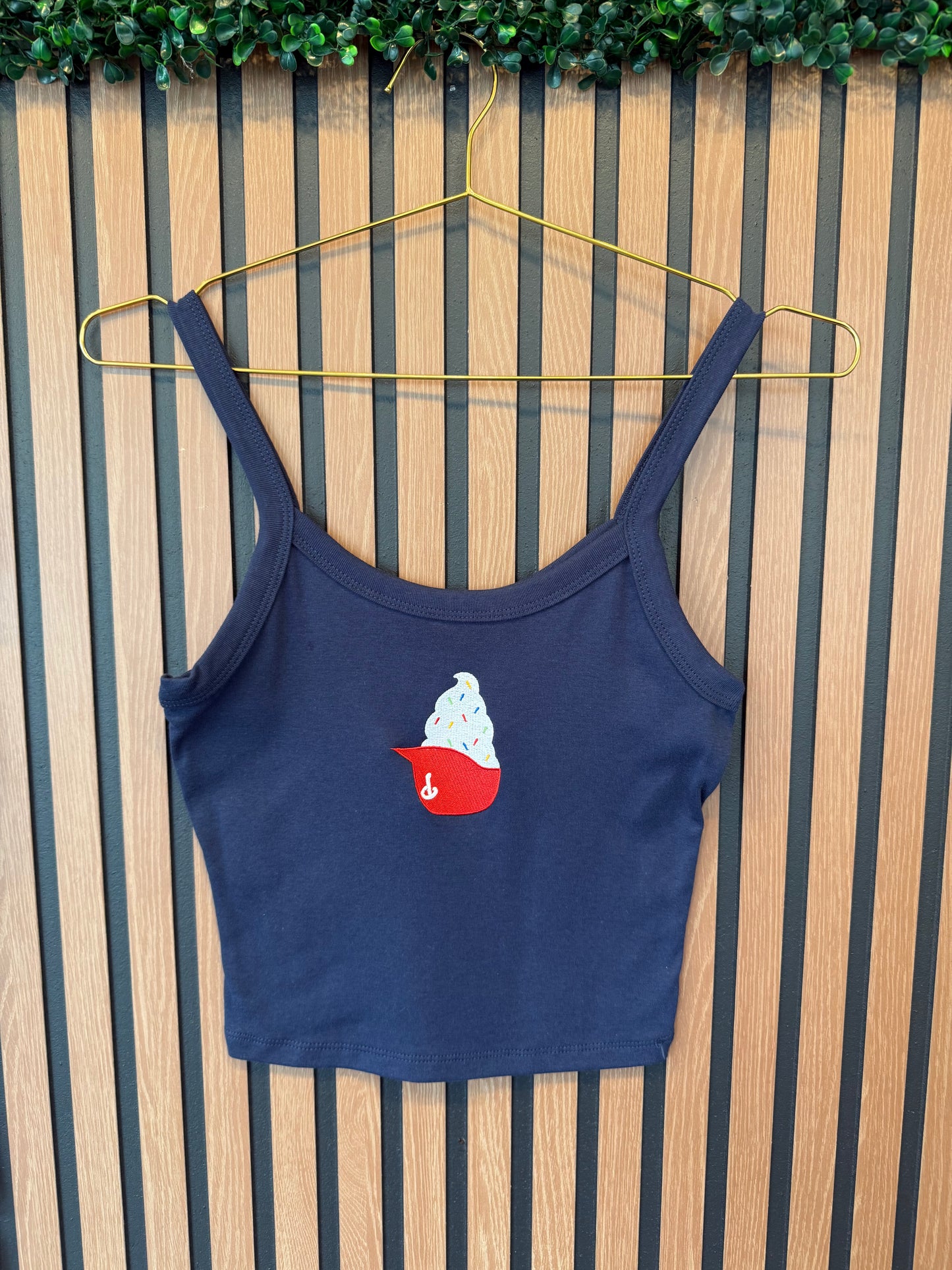 Ice Cream Hat Embroidered Tank