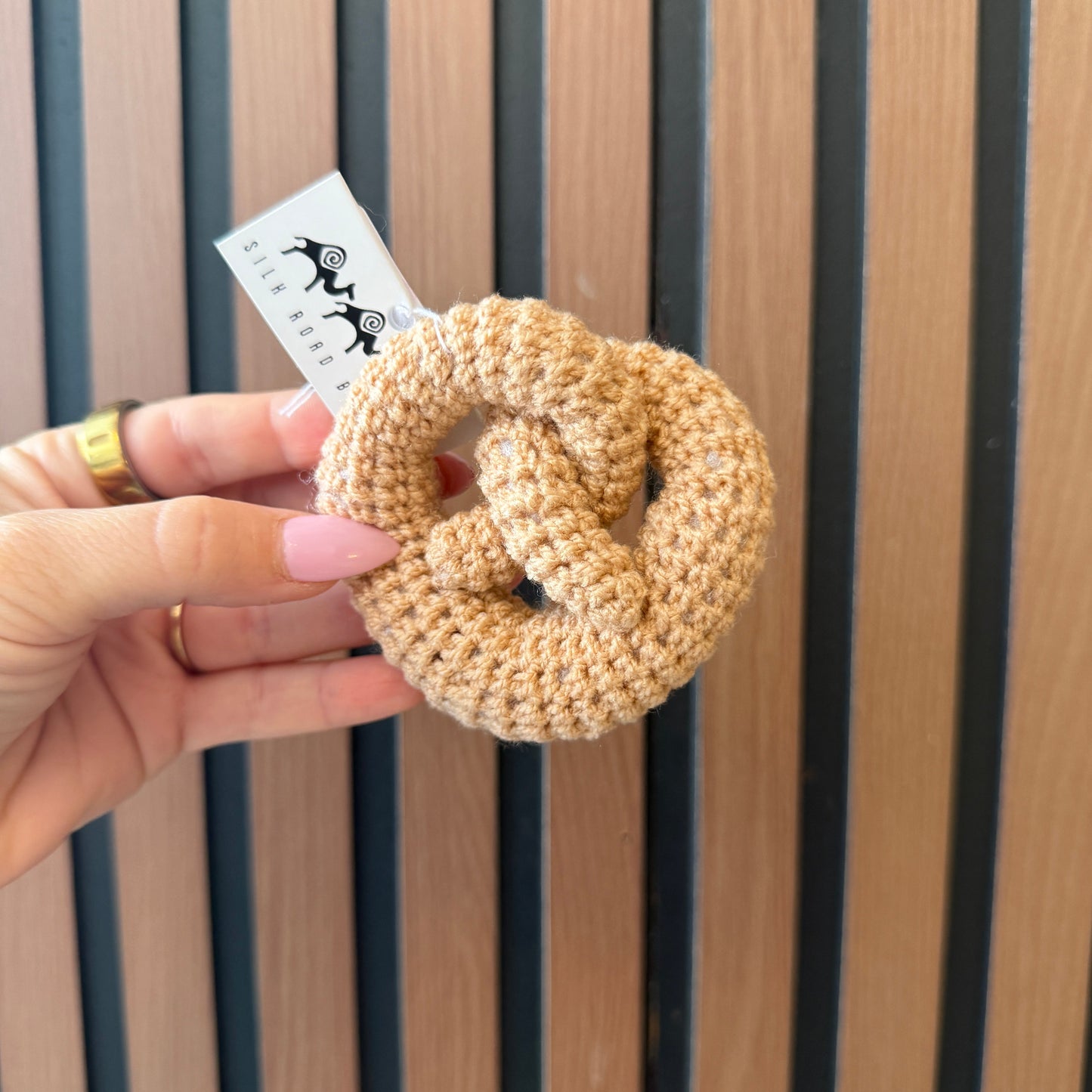 Knit Pretzel Rattle