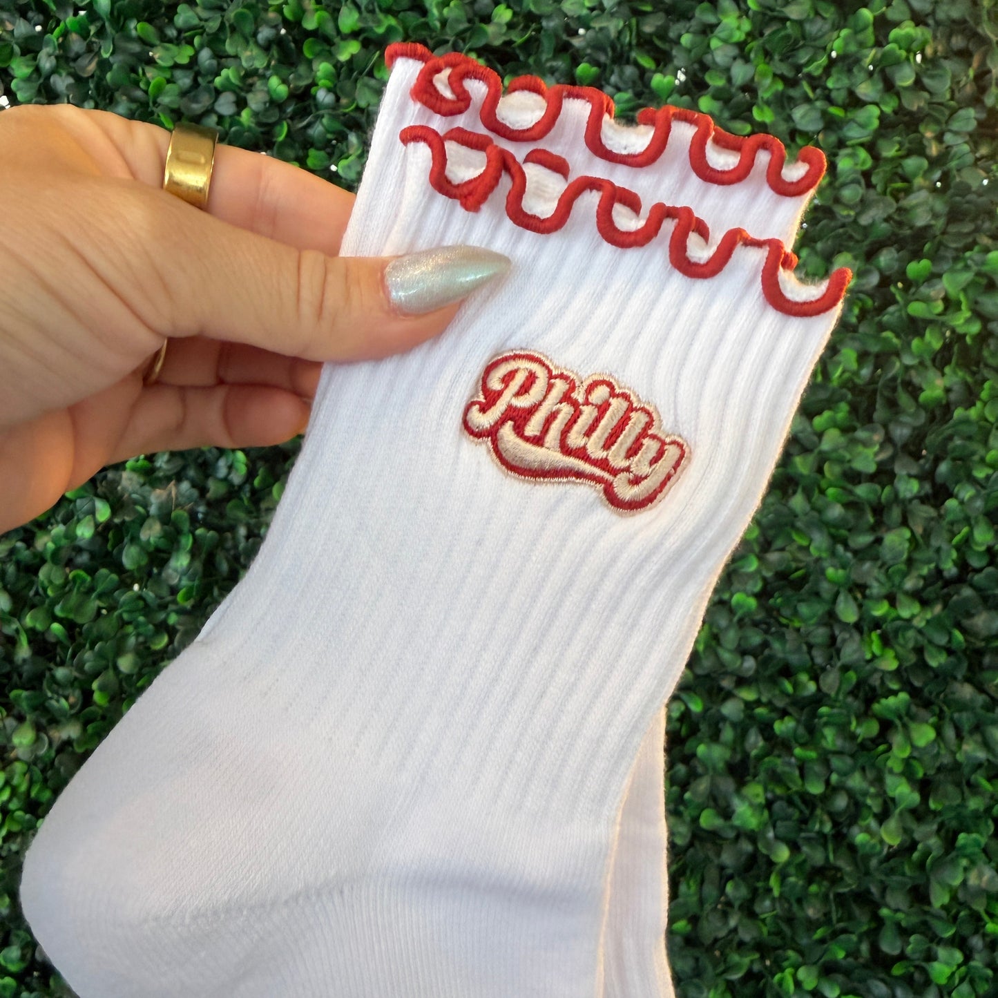 Philly Ruffle Edge Socks