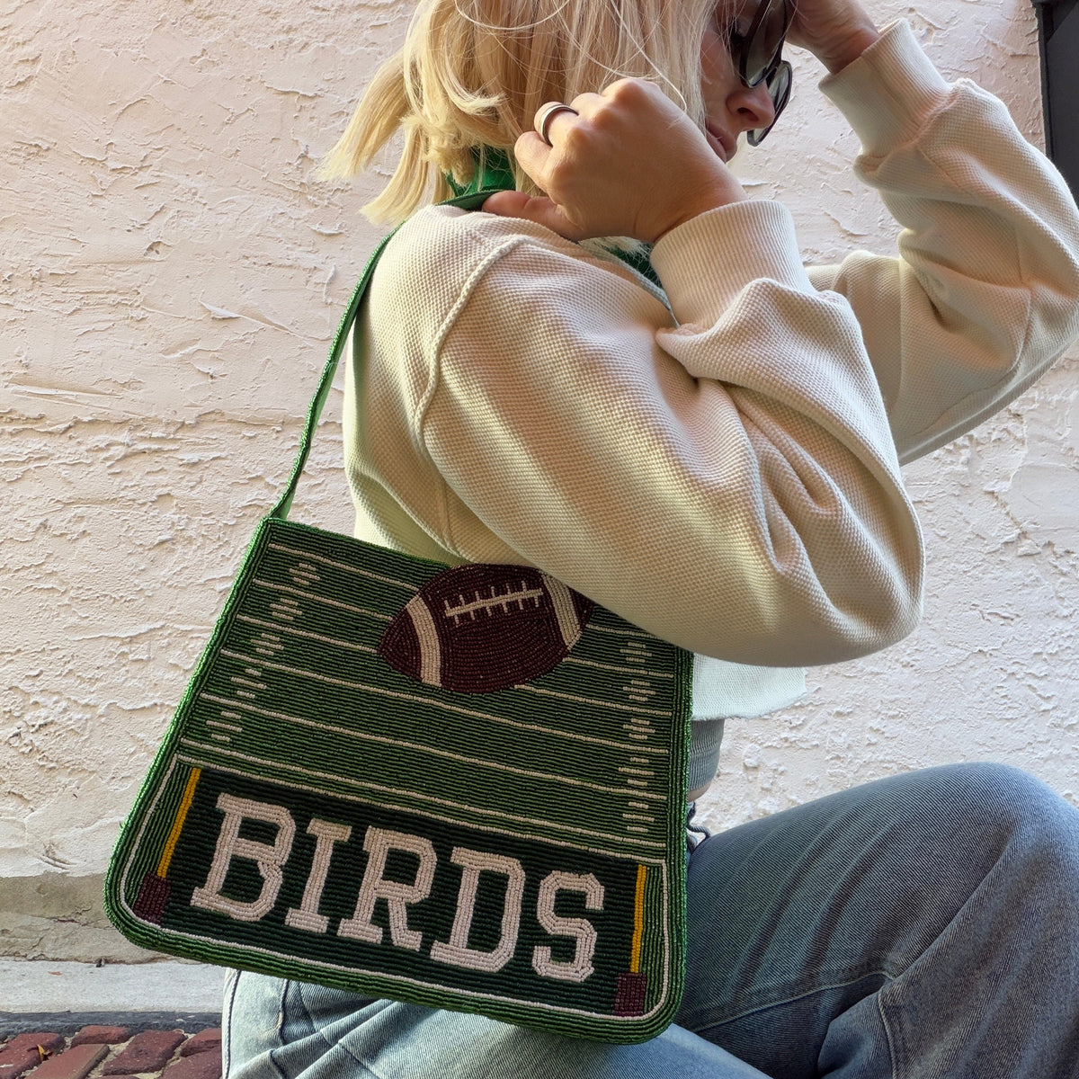 Beaded Touchdown Purse