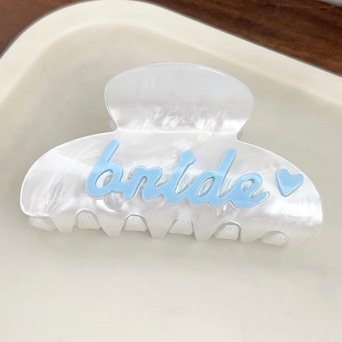 Blue Bride Claw Clip