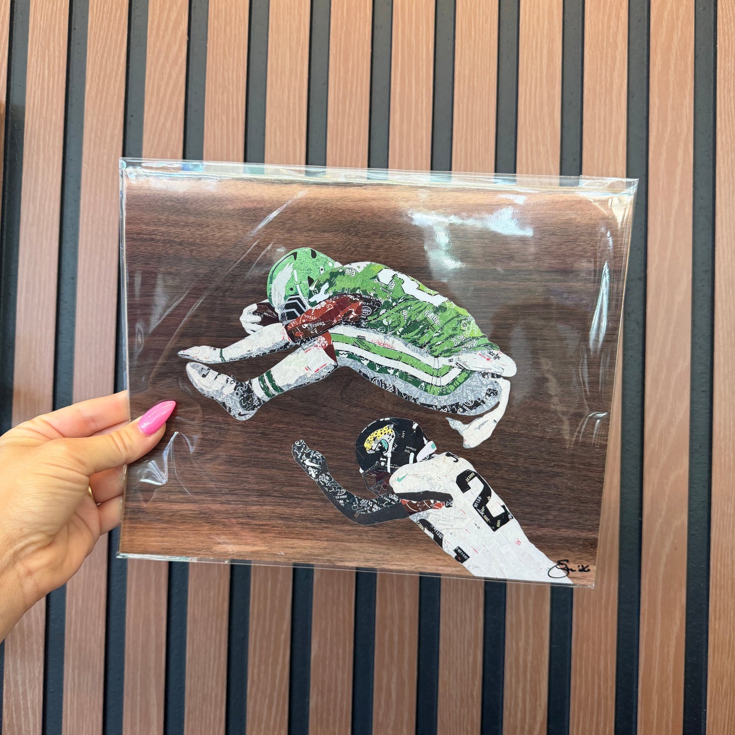 Famous Wrappers Saquon Jump Art Print