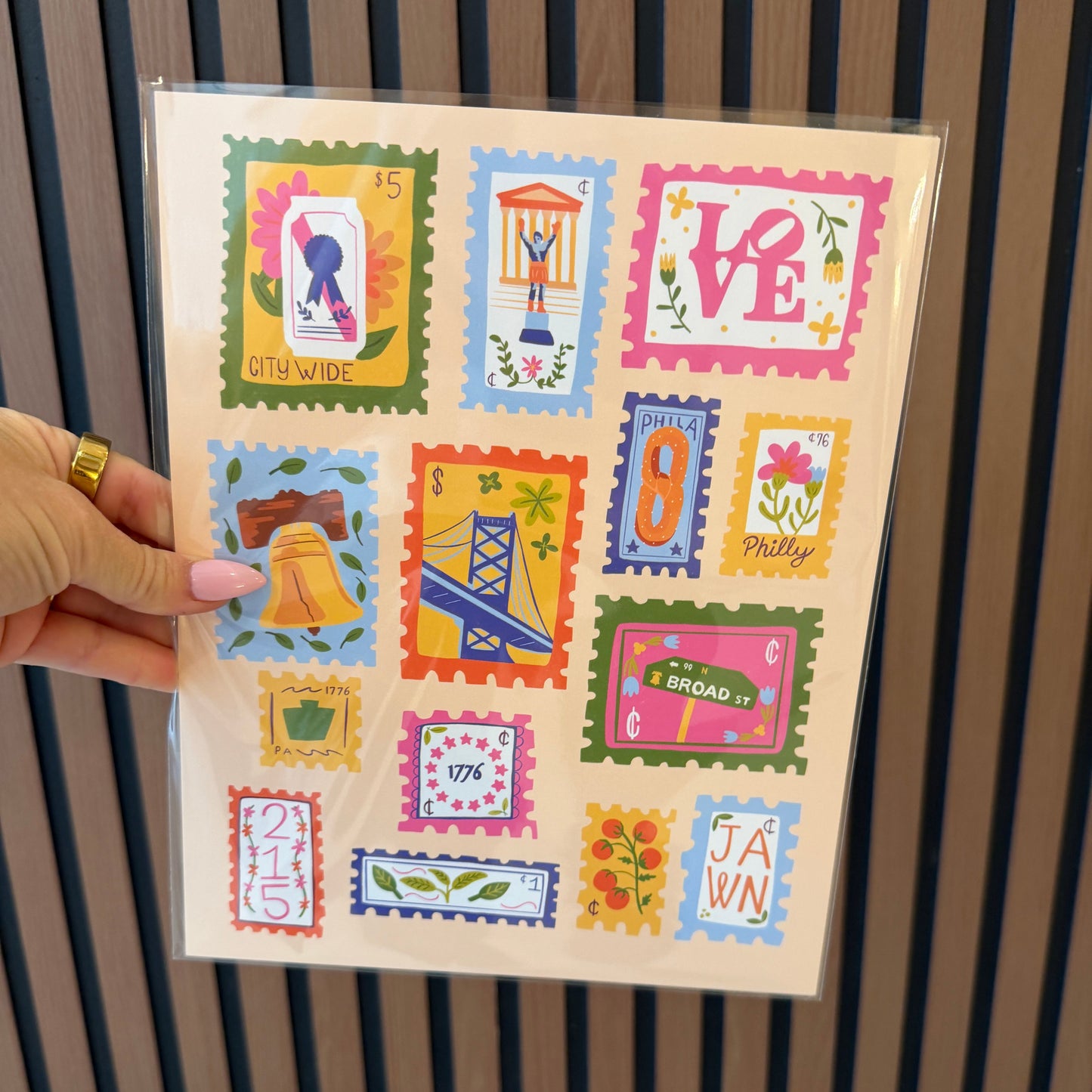 Philadelphia Neighborhood Stamp Art Print