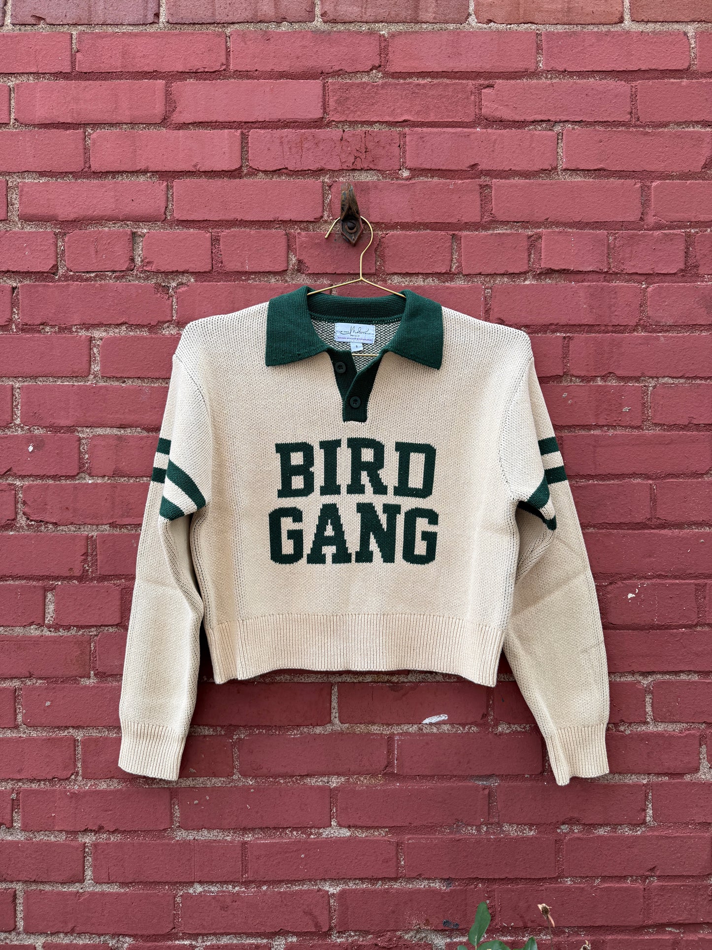 Bird Gang Knit Crop Sweater