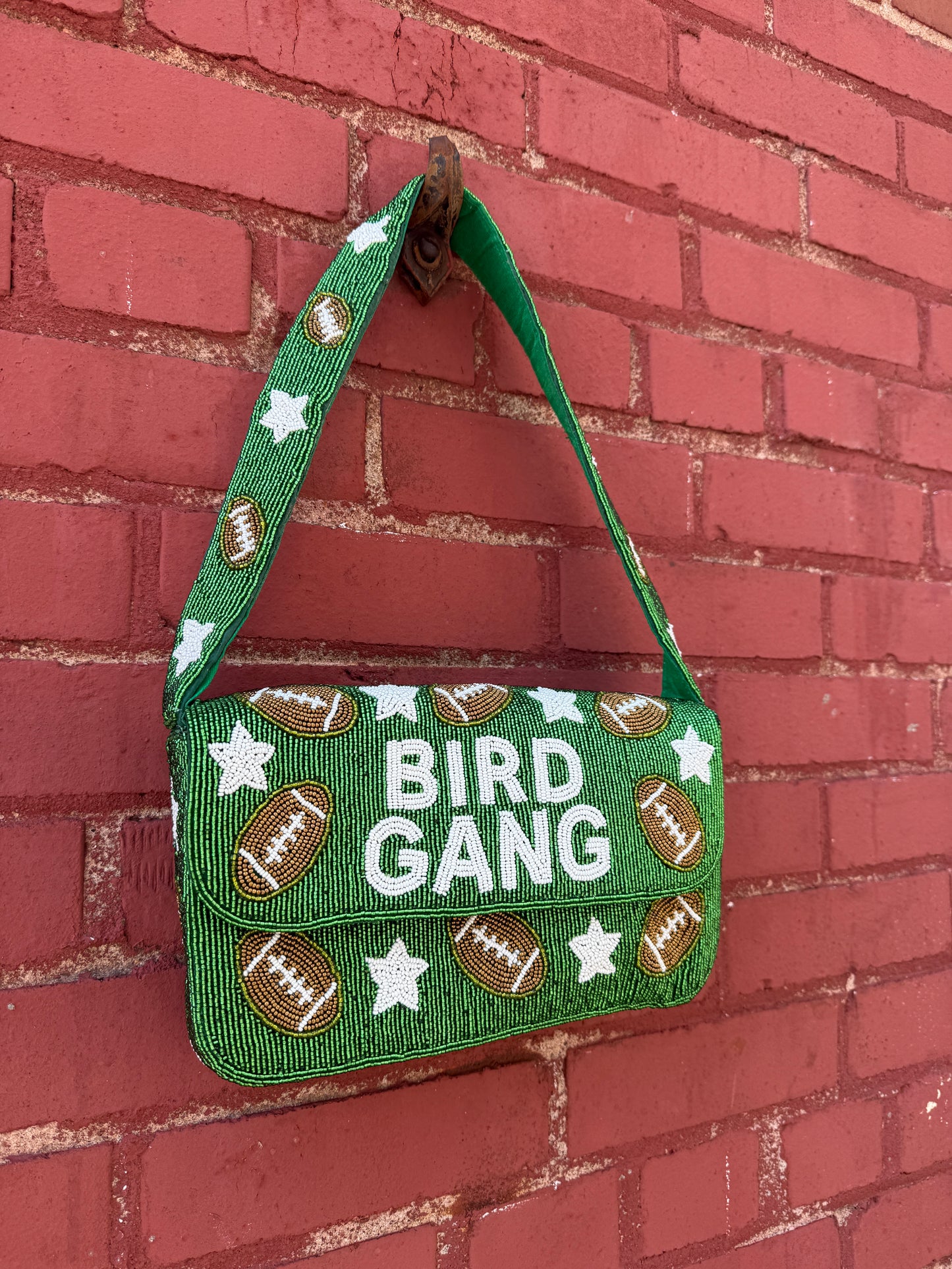 Bird Gang Beaded Purse