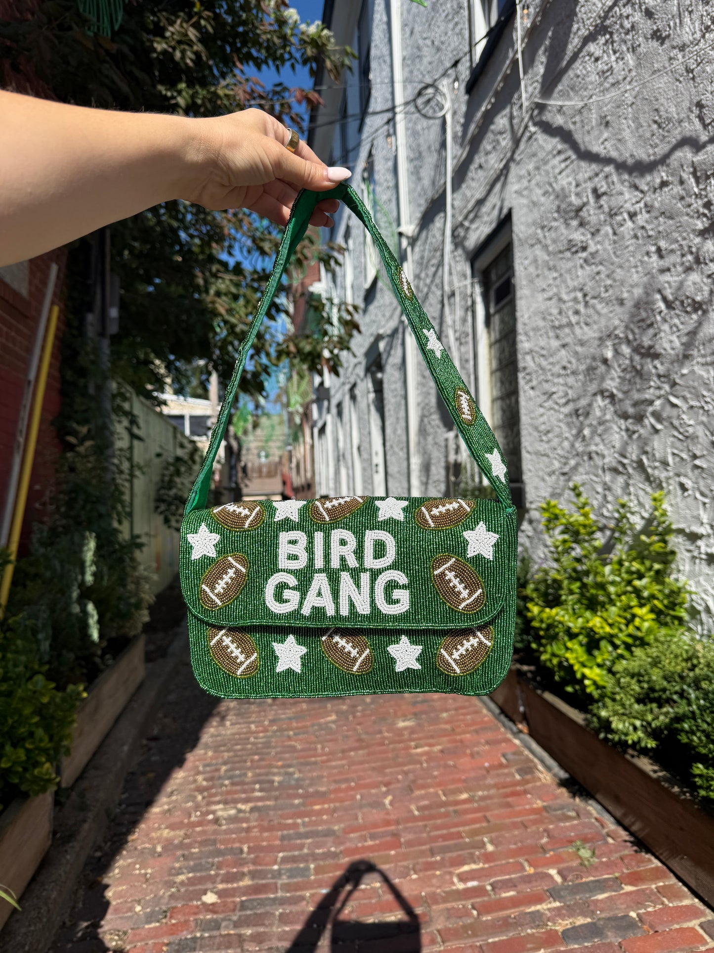 Bird Gang Beaded Purse