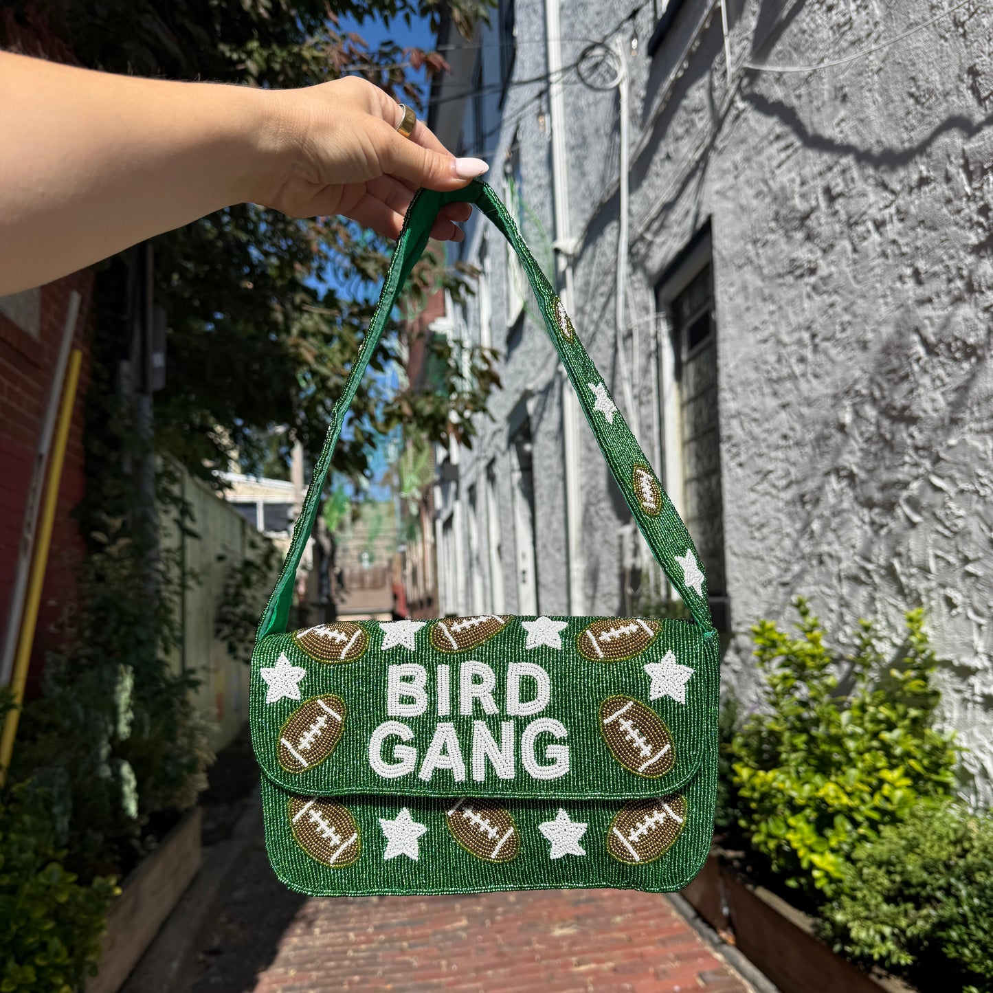 Bird Gang Beaded Purse