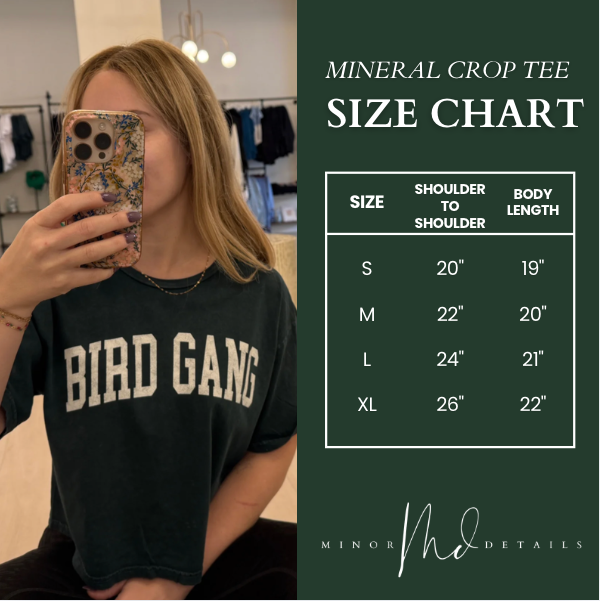 Bird Gang Mineral Washed Crop Top