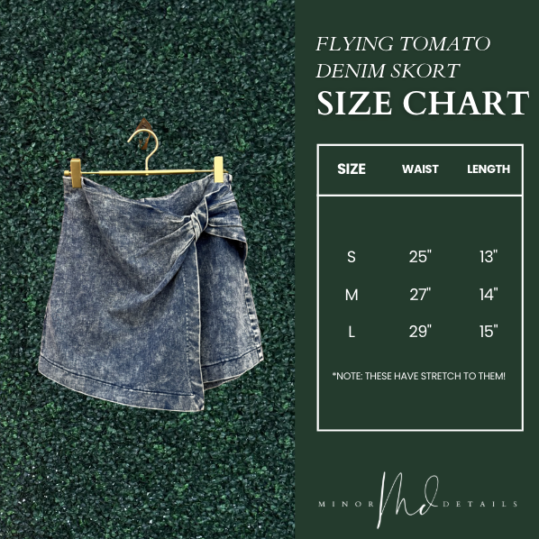 Acid Wash Skort
