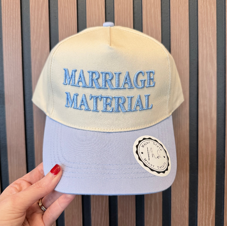 Marriage Material 3D Puff Embroidered Hat