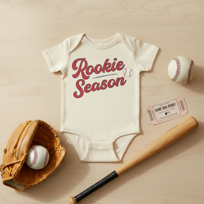 Rookie Season Baseball Onesie