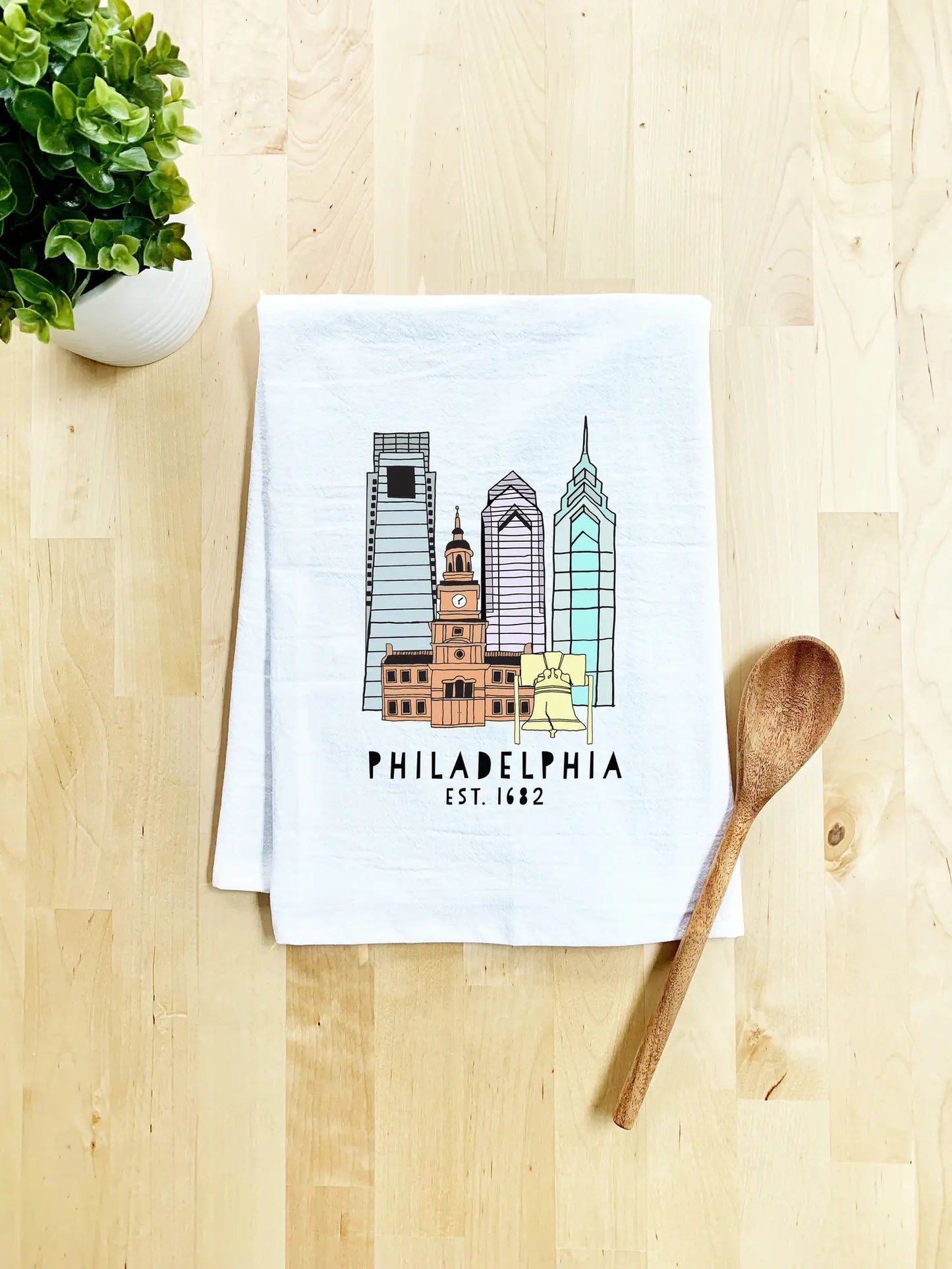 Philadelphia Skyline Tea Towel