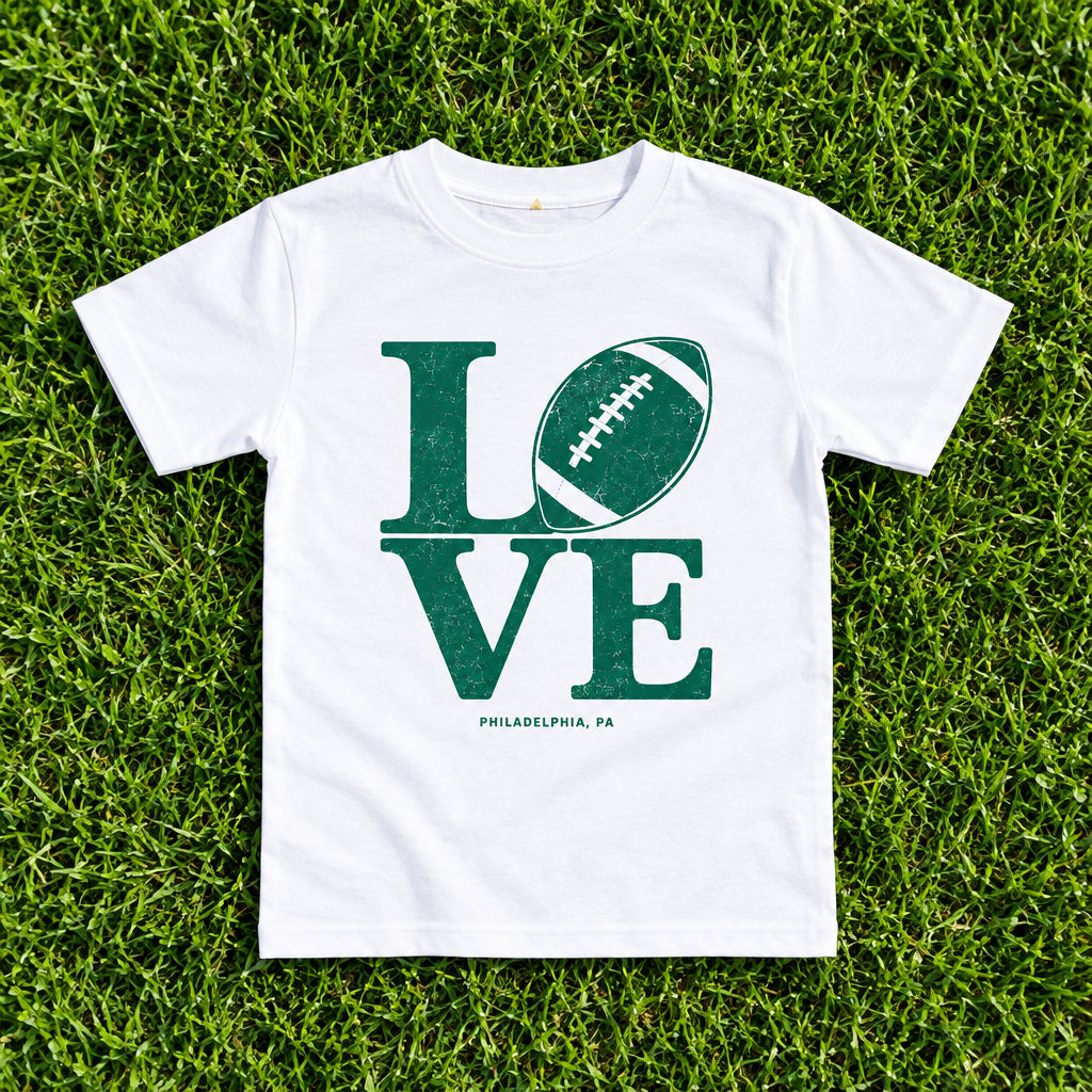 LOVE Football Philadelphia Kids Tee - White