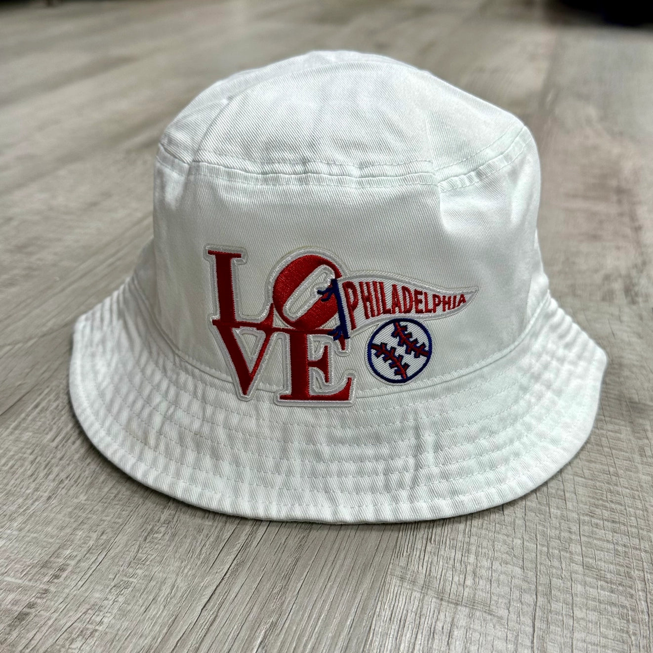 White Phillies Bucket Hat