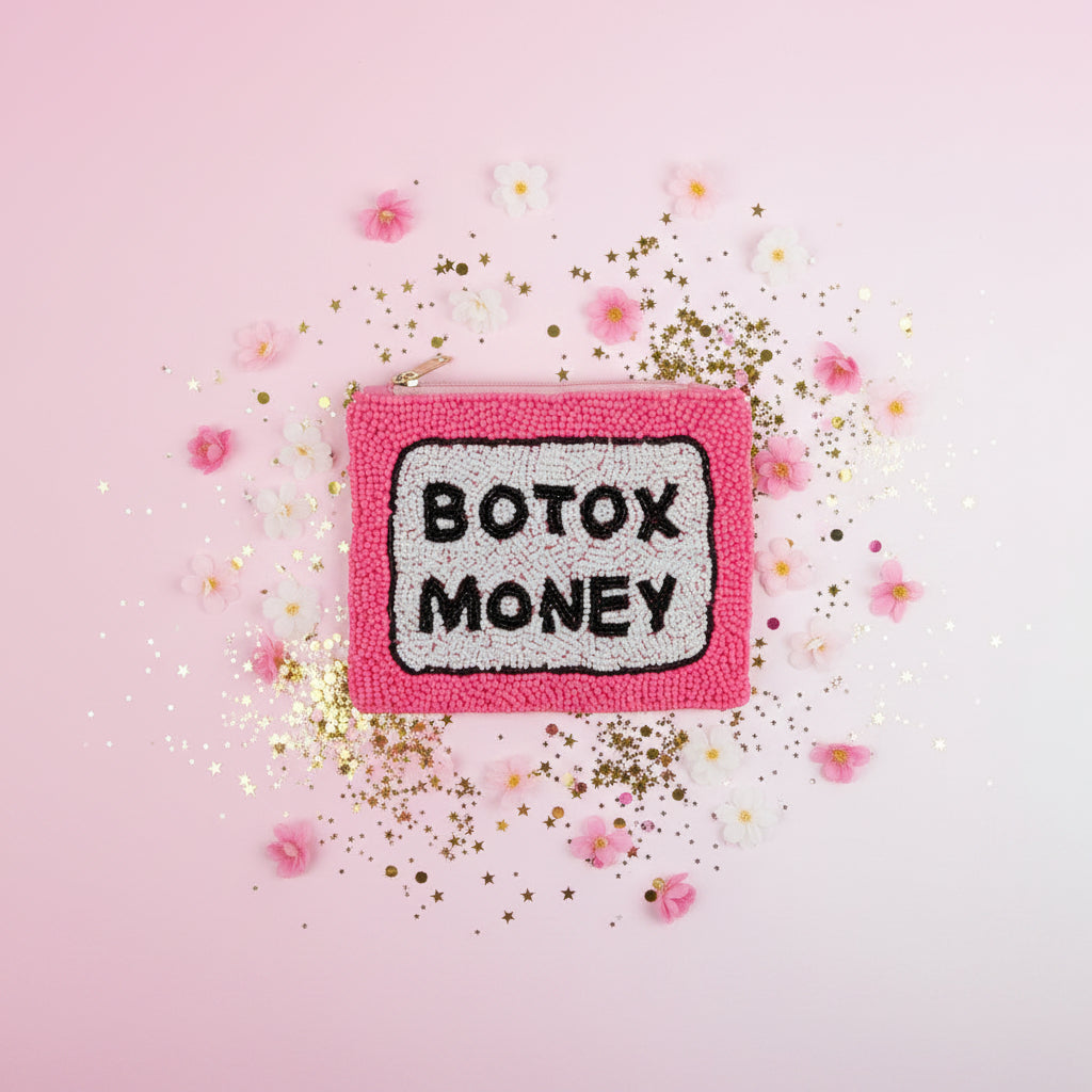 Botox Money Beaded Coin Purse
