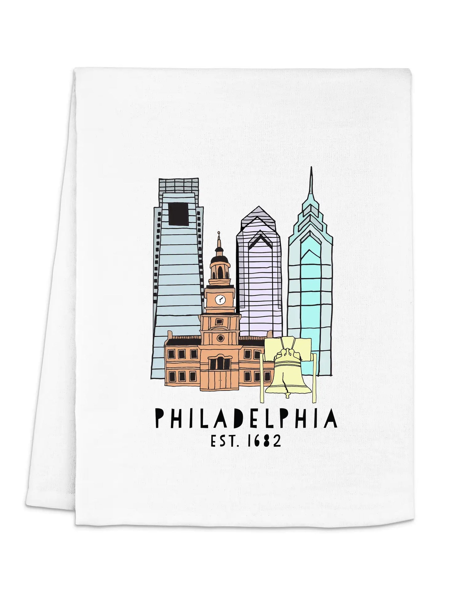 Philadelphia Skyline Tea Towel