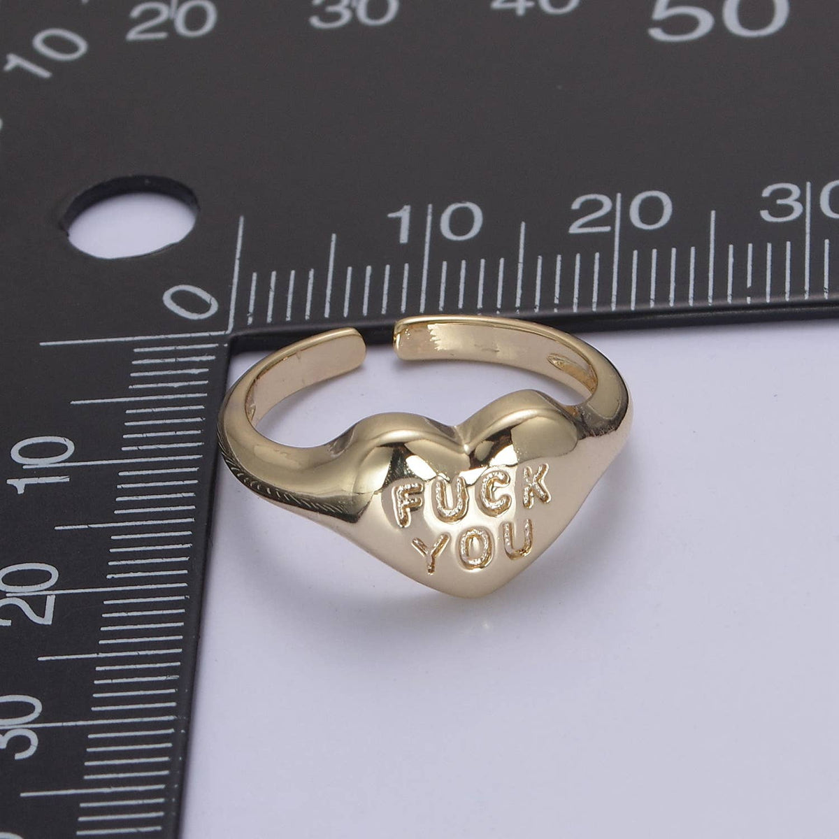 "Fuck You" Heart Ring