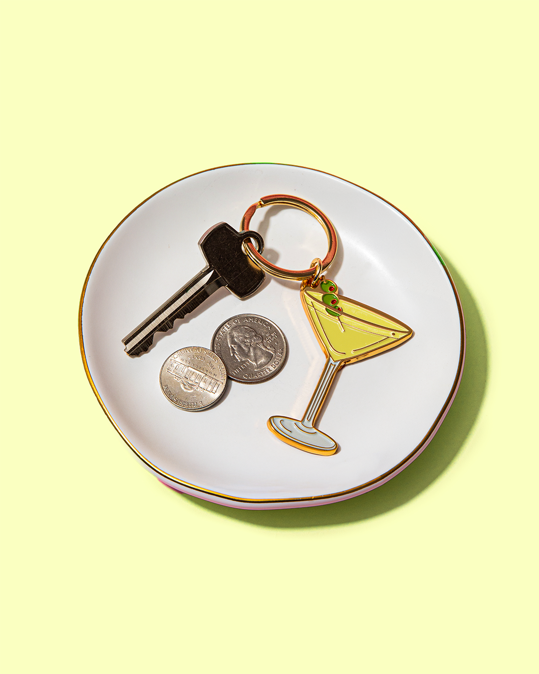 Dirty Martini Enamel Keychain/Bag Charm