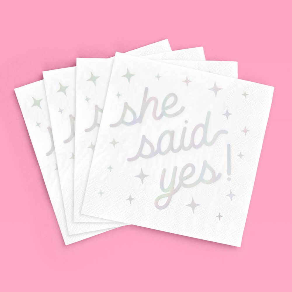 She Said Yes Bridal Napkins