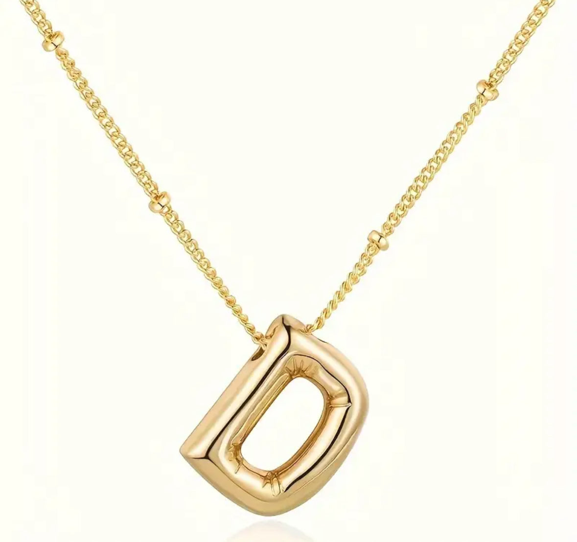 Alphabet Bubble Letter Necklace