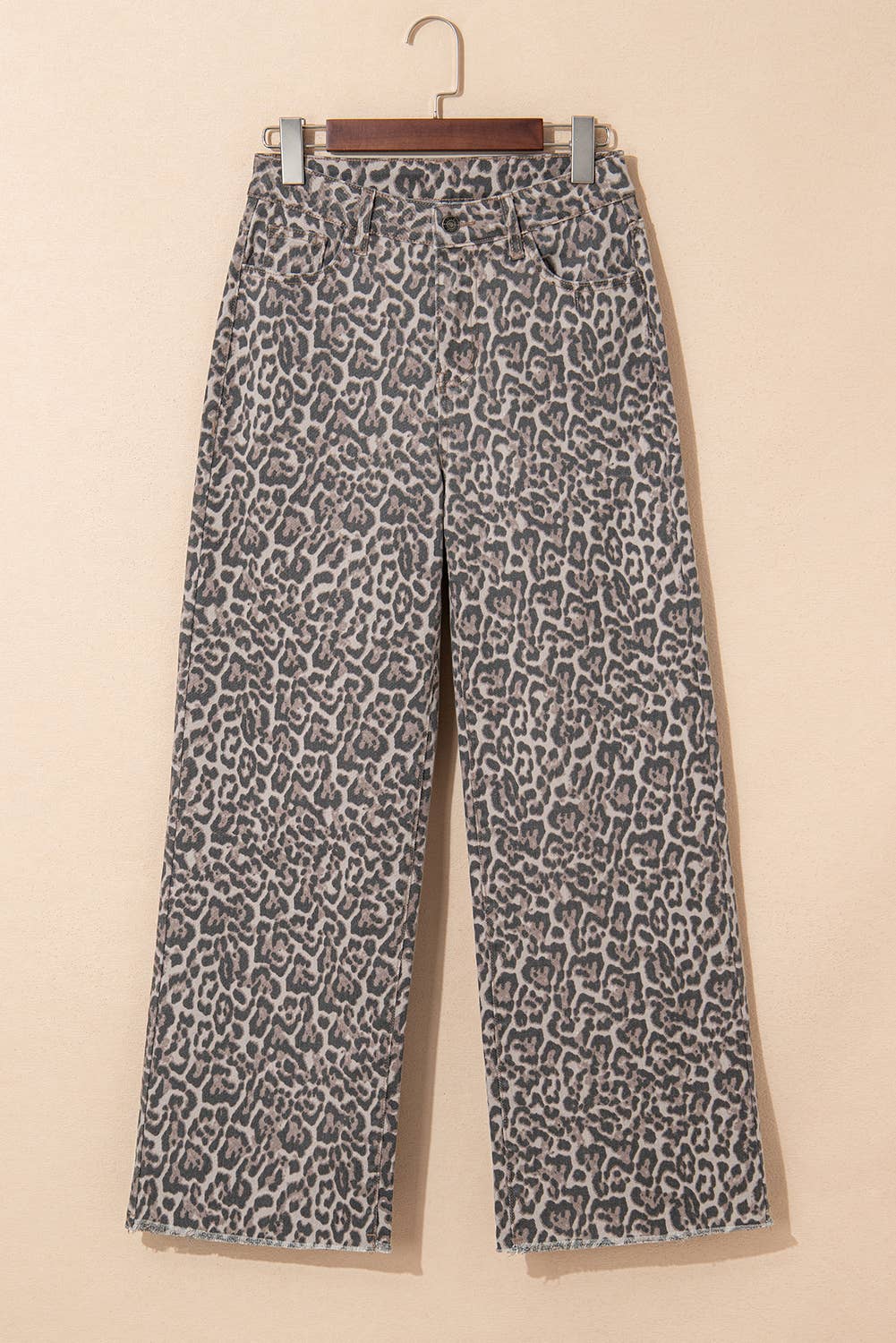 Leopard Denim Pants