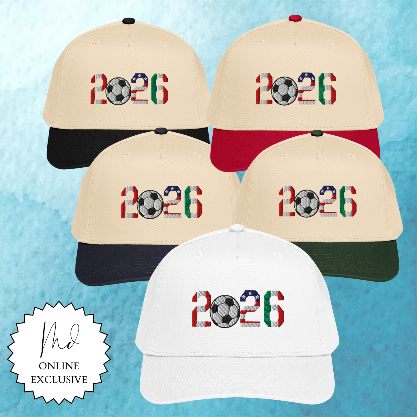 2026 Soccer Host Countries Embroidered Snapback Hat
