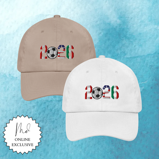 2026 Soccer Host Countries Embroidered Dad Hat