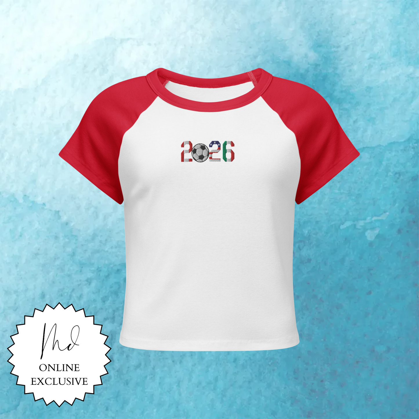 2026 Soccer Hosts Embroidered Women's Baby Tee