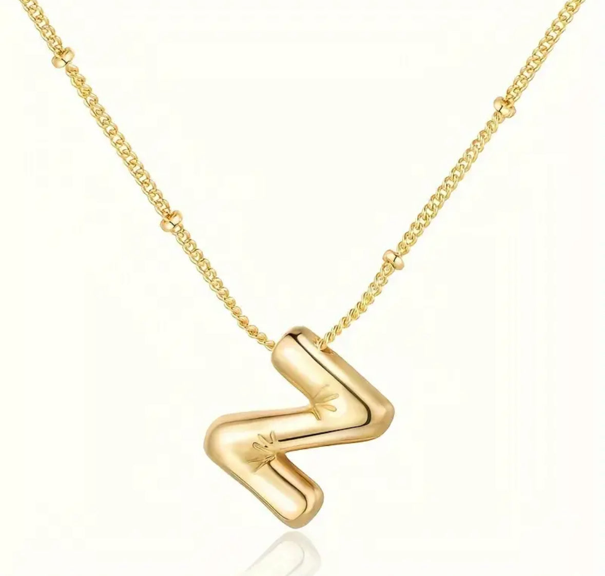 Alphabet Bubble Letter Necklace