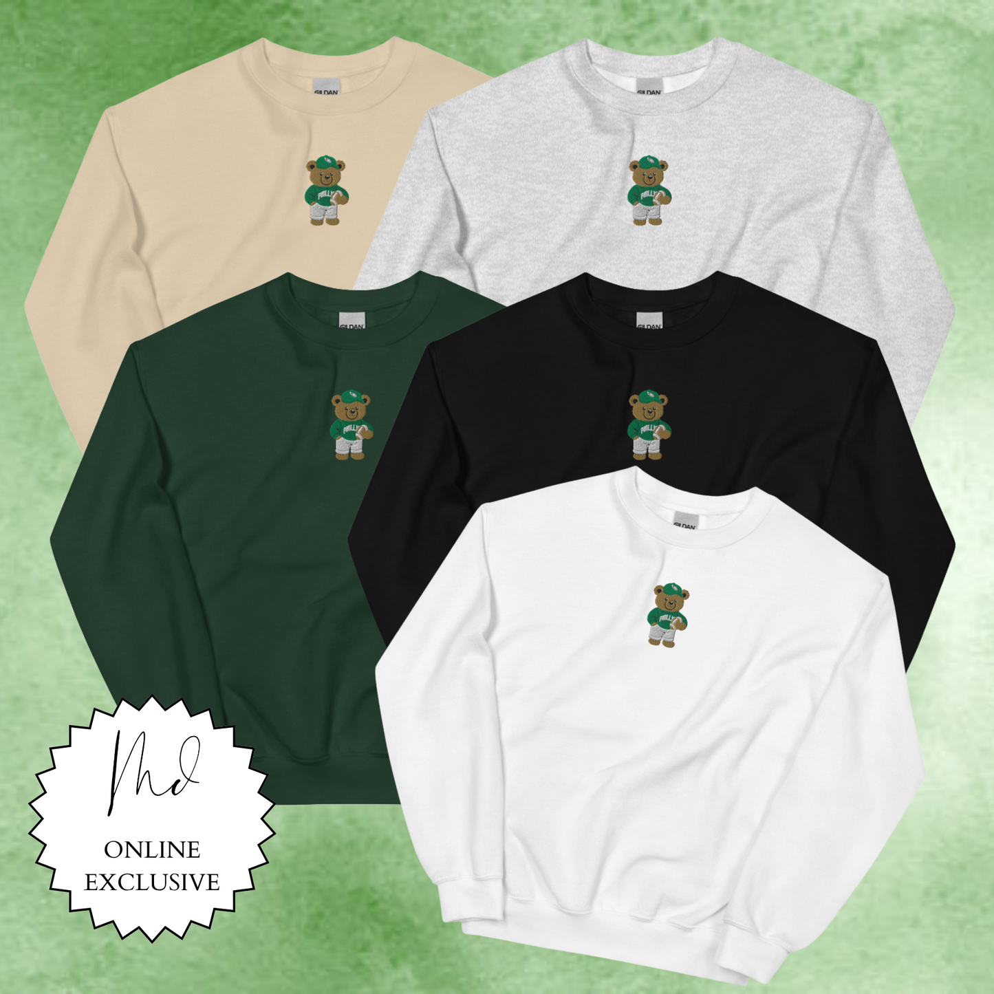 Philly Football Teddy Bear Crewneck