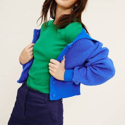 Cropped Teddy Jacket